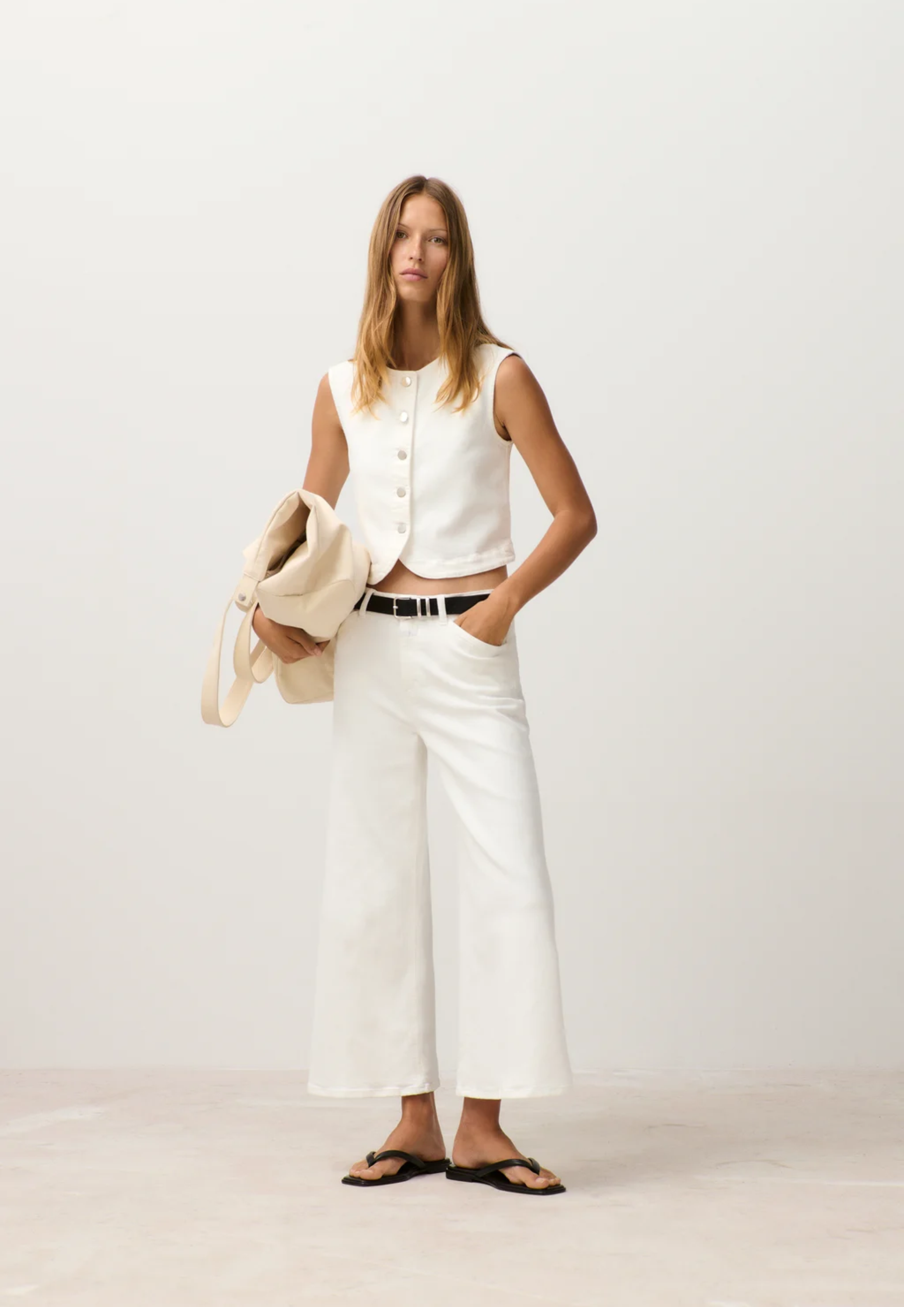 Wera Wide Leg Jeans | Hvid