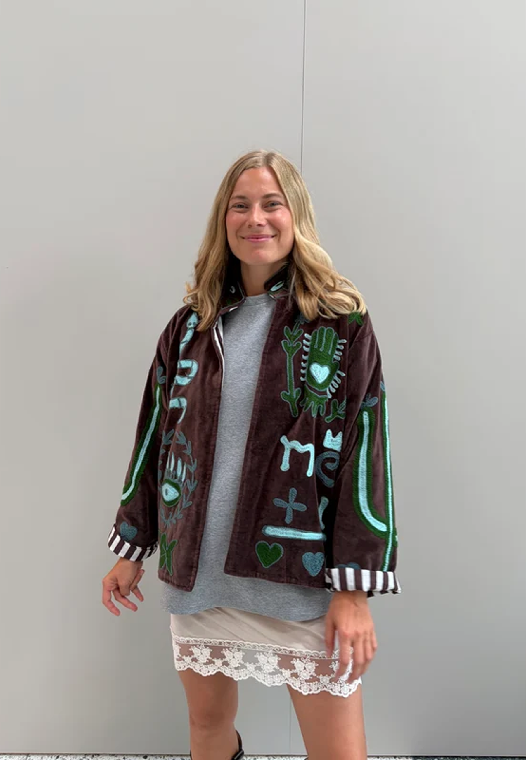 Brisa Embroidery Jacke | Brown