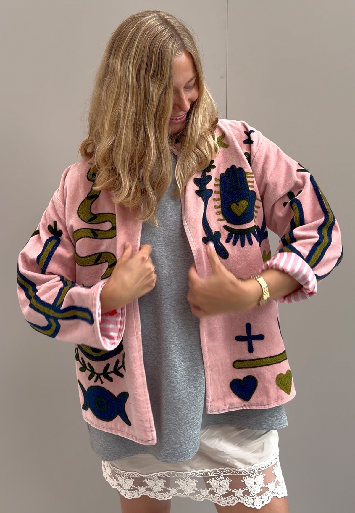 Brisa Embroidery Jacke | Rose