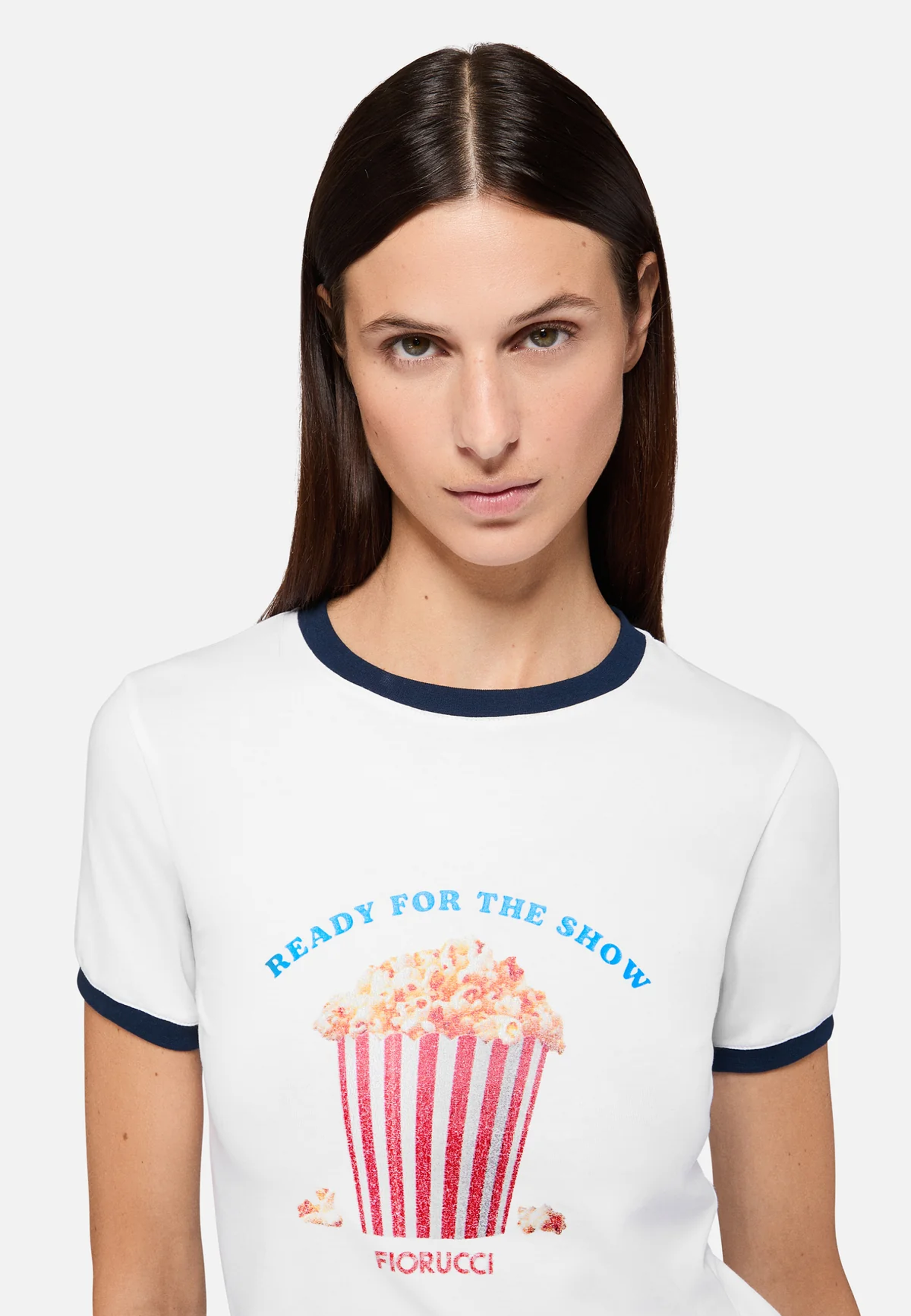 Popcorn Print Baby T-Shirt | White