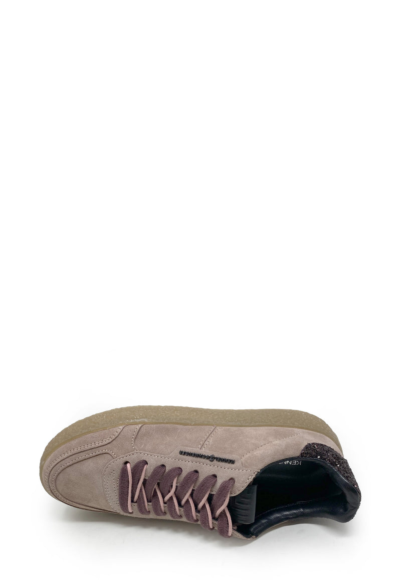 Pit Sneaker | Old Rose Black Suede