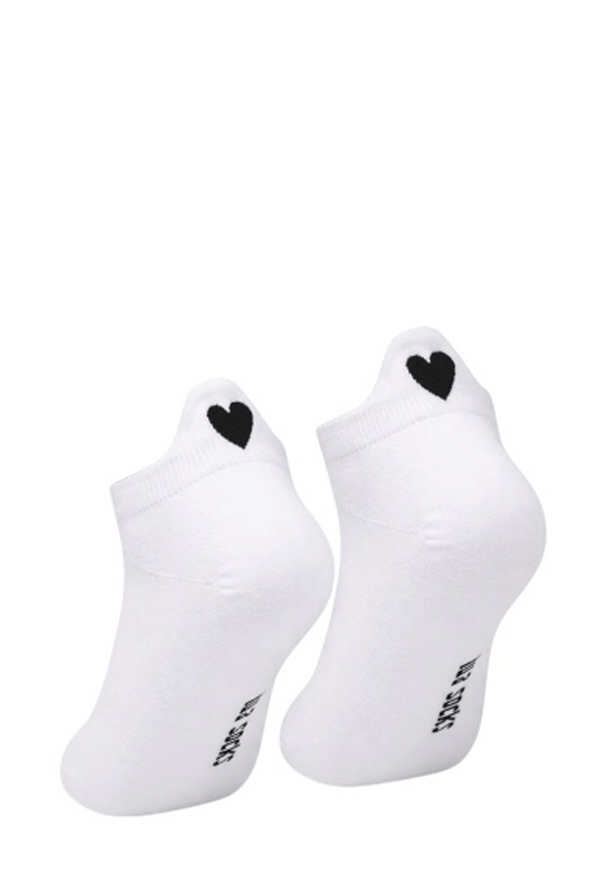 Heart Sneakersocke | White Black
