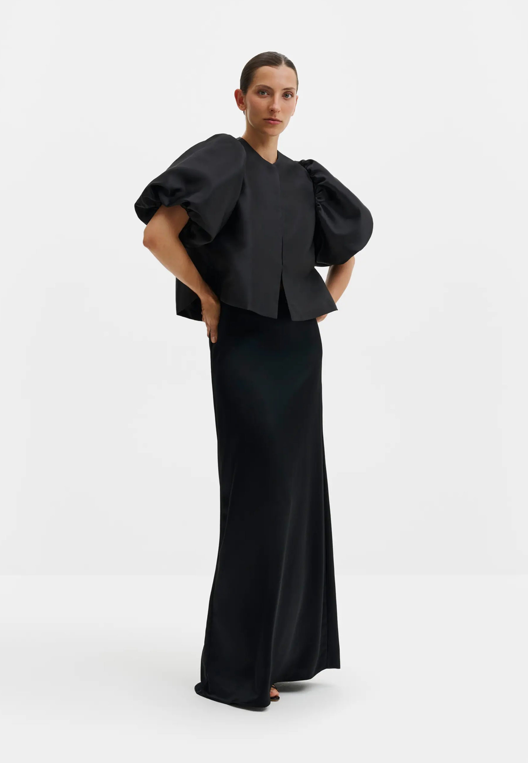 Cleo Puff Sleeve Bluse | Black