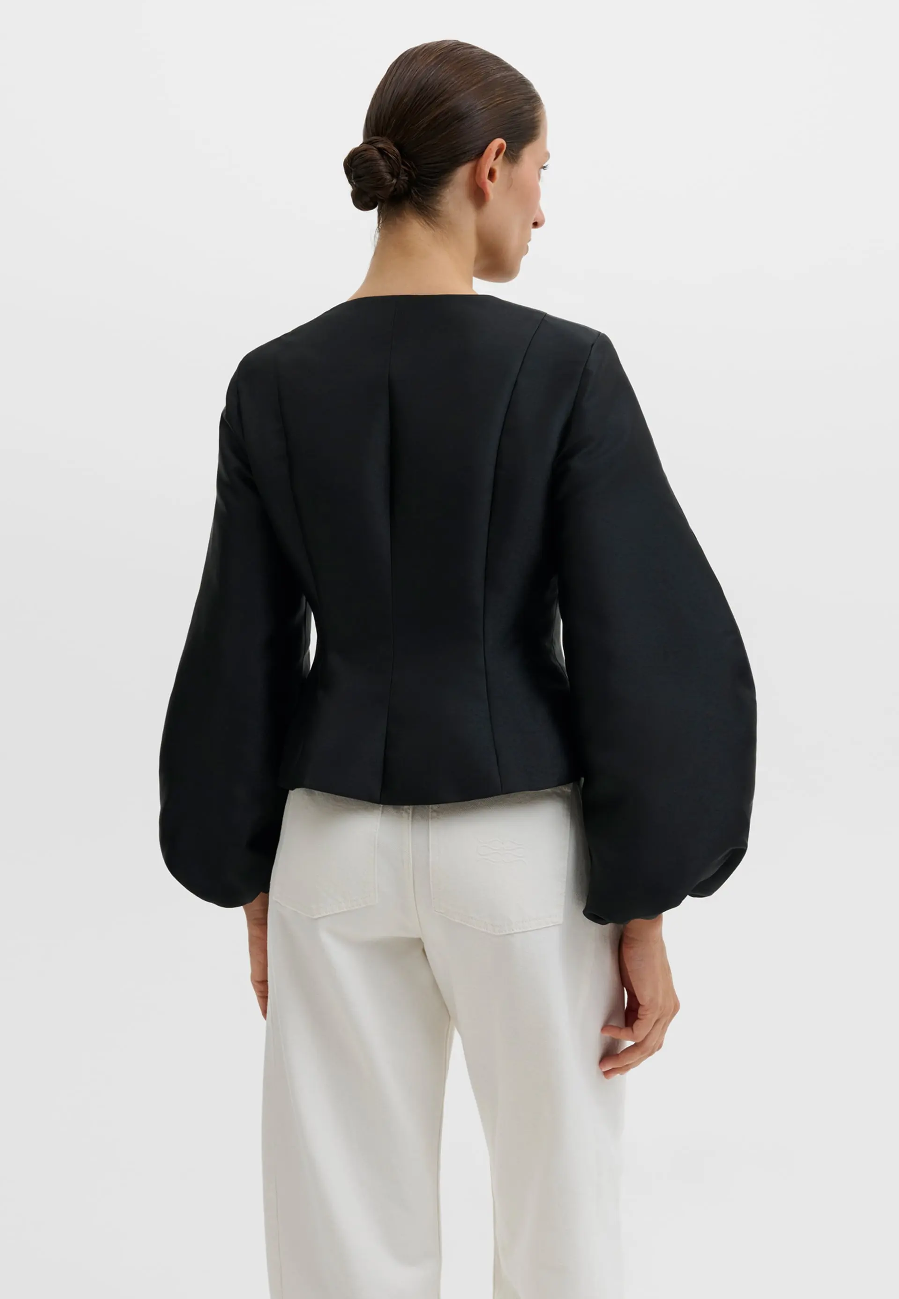 Vendela Balloon Sleeve Bluse | Black