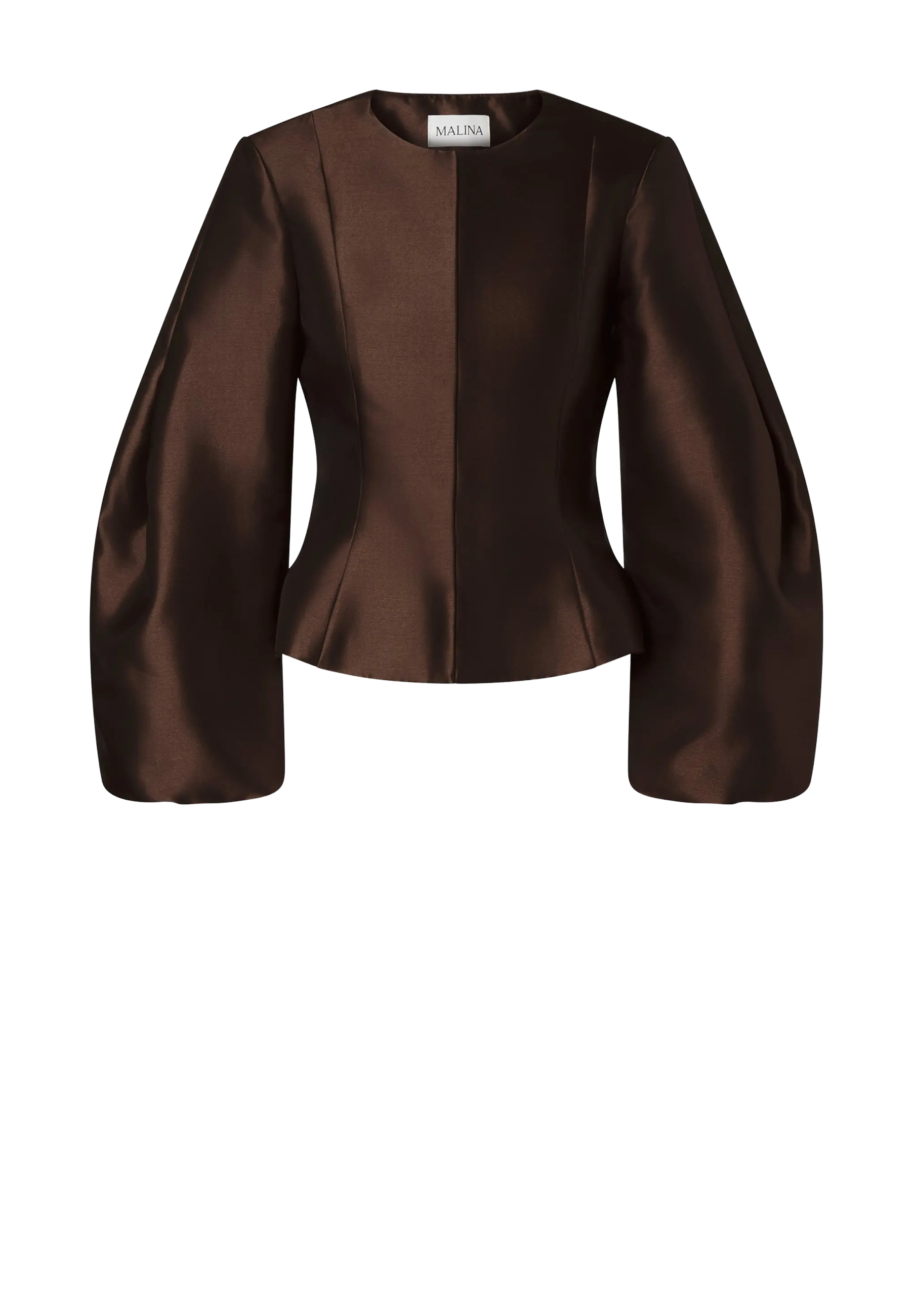 Vendela Balloon Sleeve Bluse | Dark Brown