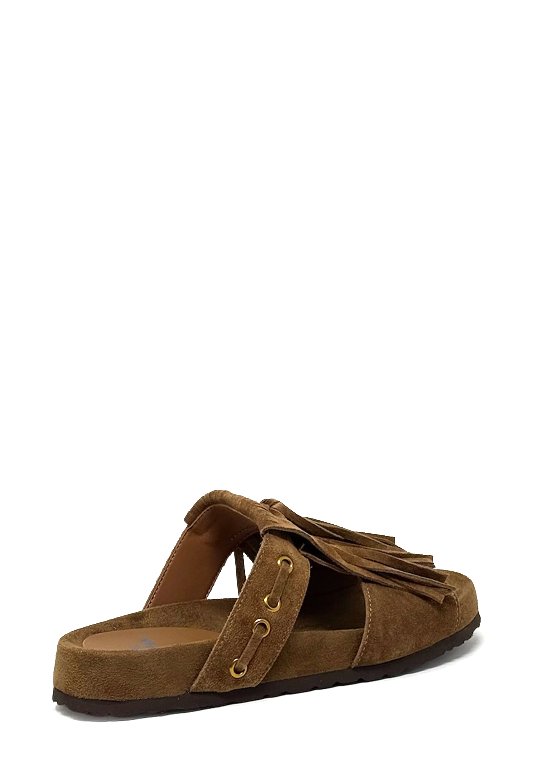 Iris I01 fringed mule | Sigar Suede