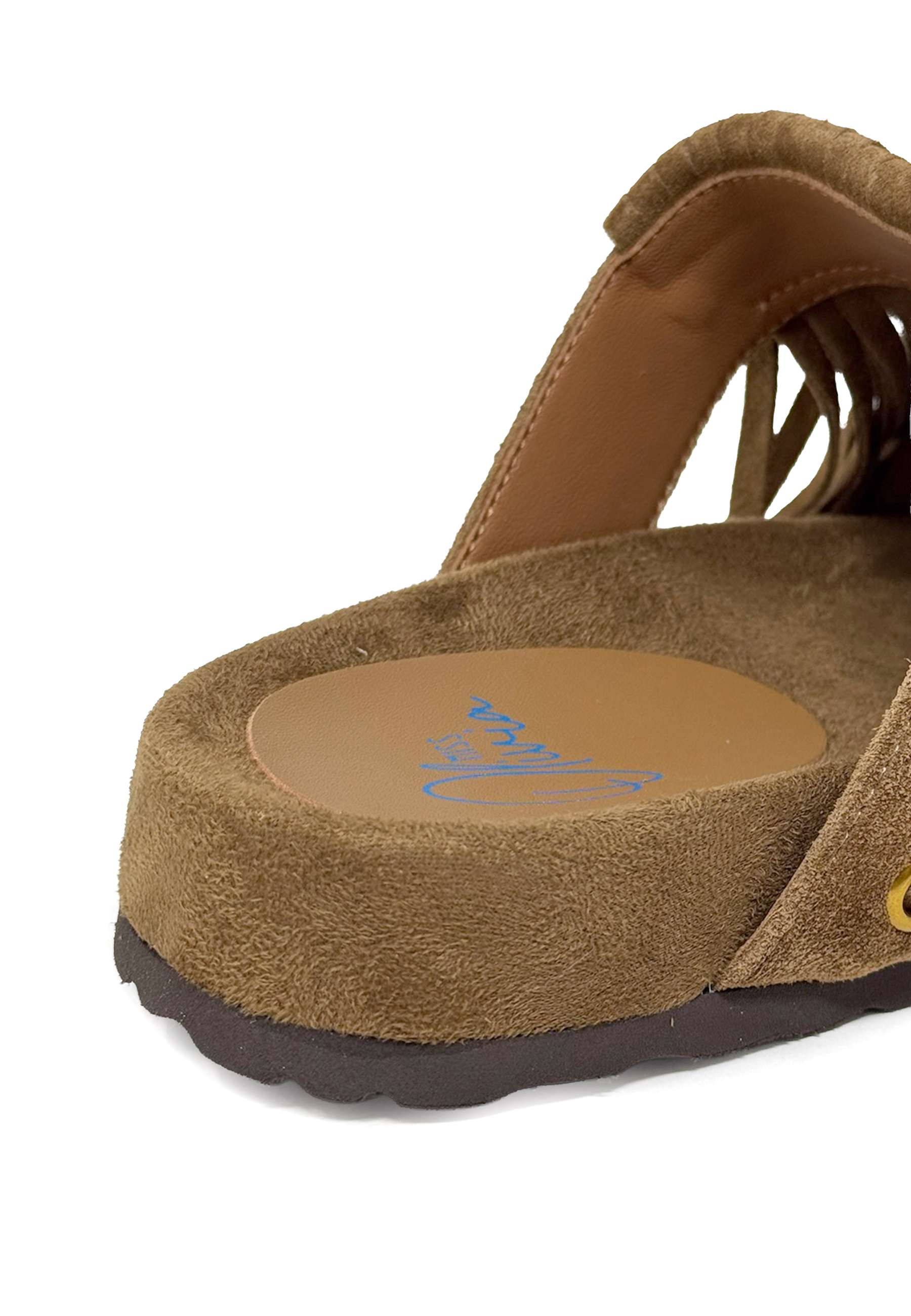 Iris I01 fringed mule | Sigar Suede