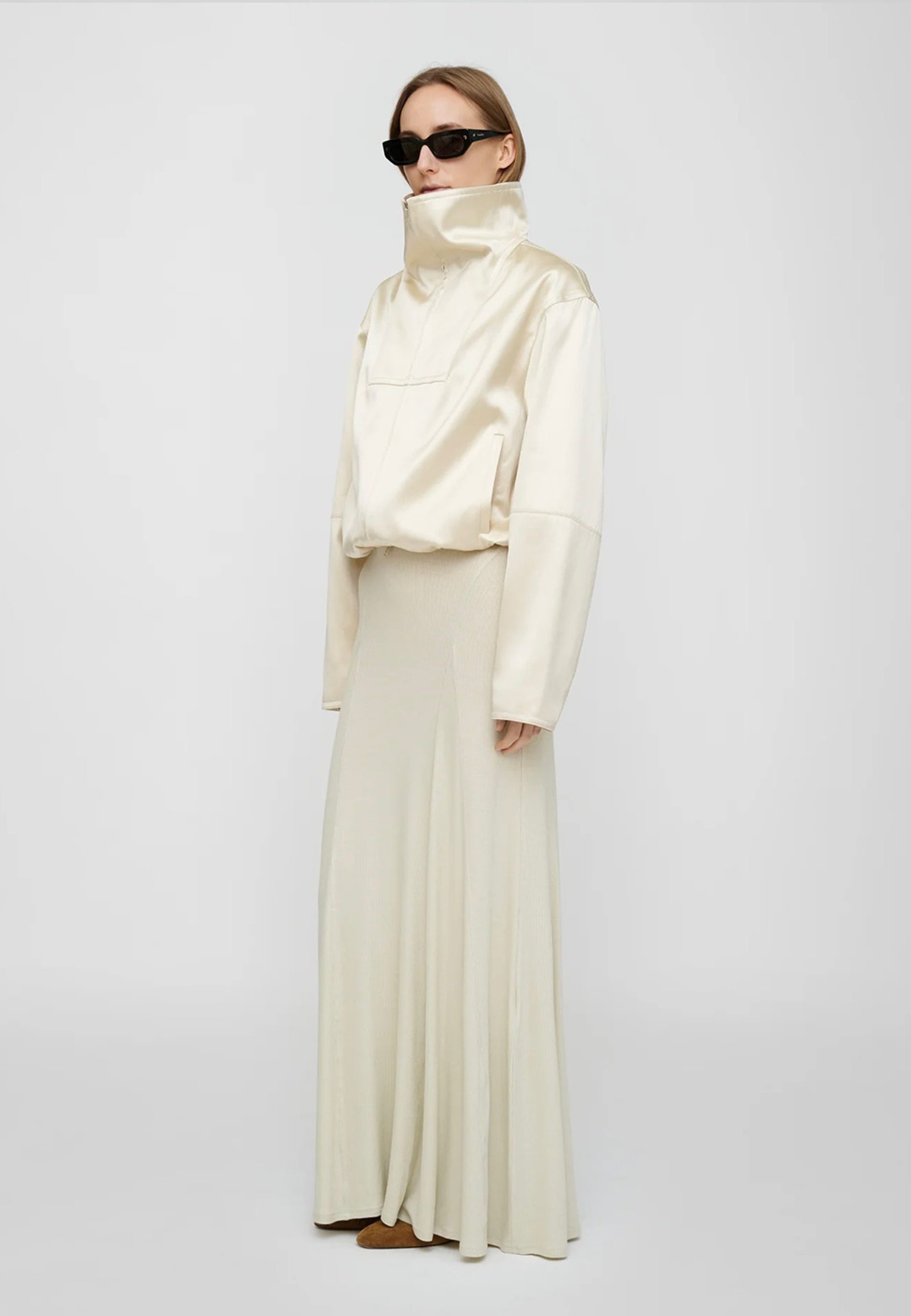 Alonza Viskose Bomberjacke | Creme