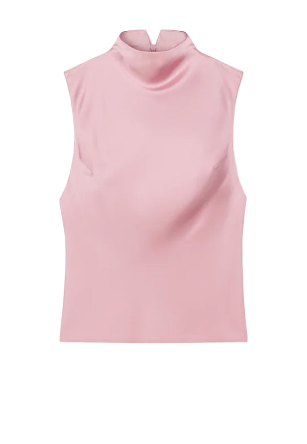 Coloson Satin Top | Pastel Pink