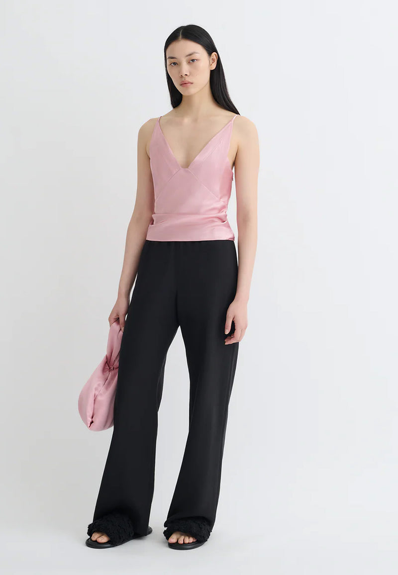 Rheia Satin Top | Pastel Pink