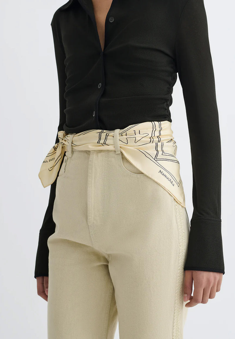 Shoul Seidentuch | Symbol Argyle Creme Black