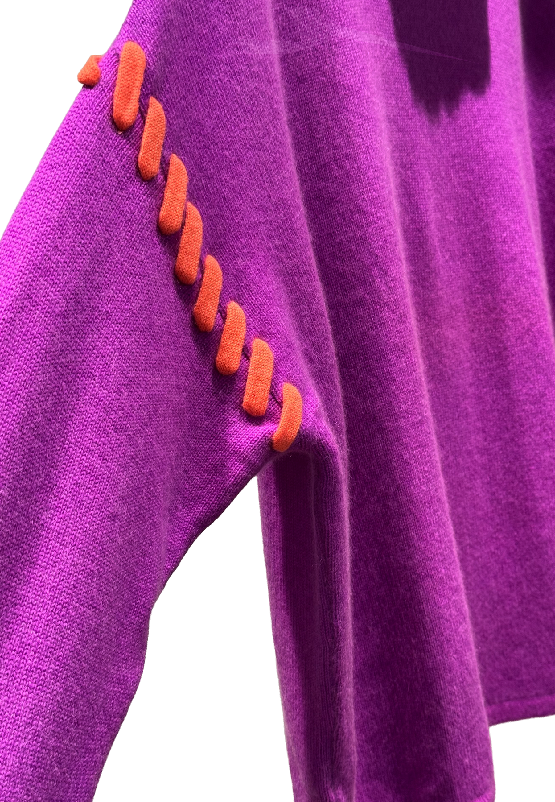 Amy Rollkragen Pullover | Neon Purple Neon Orange