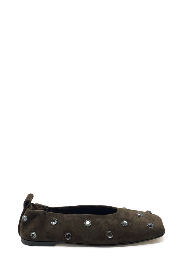 Eva Belen Crystal Ballerina | Pepe Suede