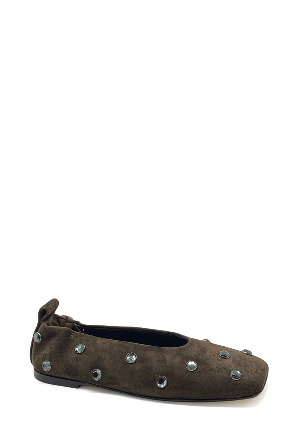 Eva Belen Crystal Ballerina | Pepe Suede