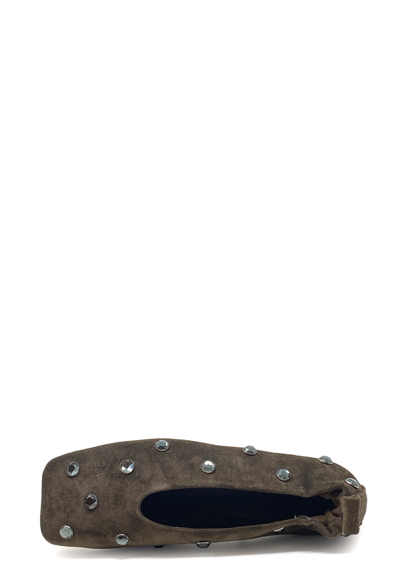 Eva Belen Crystal Ballerina | Pepe Suede