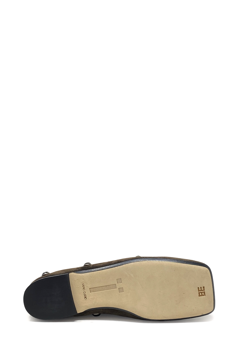 Eva Belen Crystal Ballerina | Pepe Suede