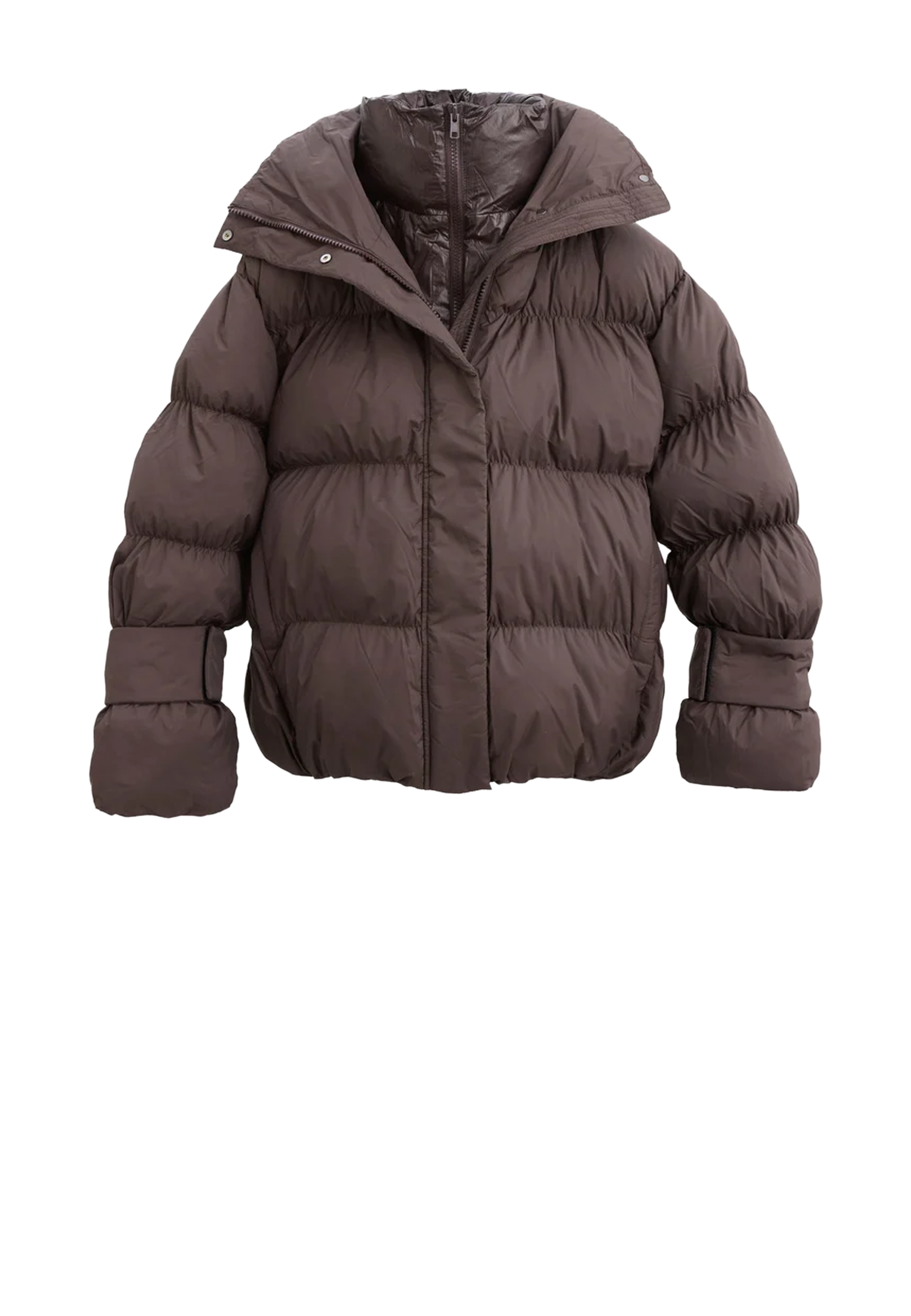 Aki Double Collar Pufferjacket | Chocolate Torte