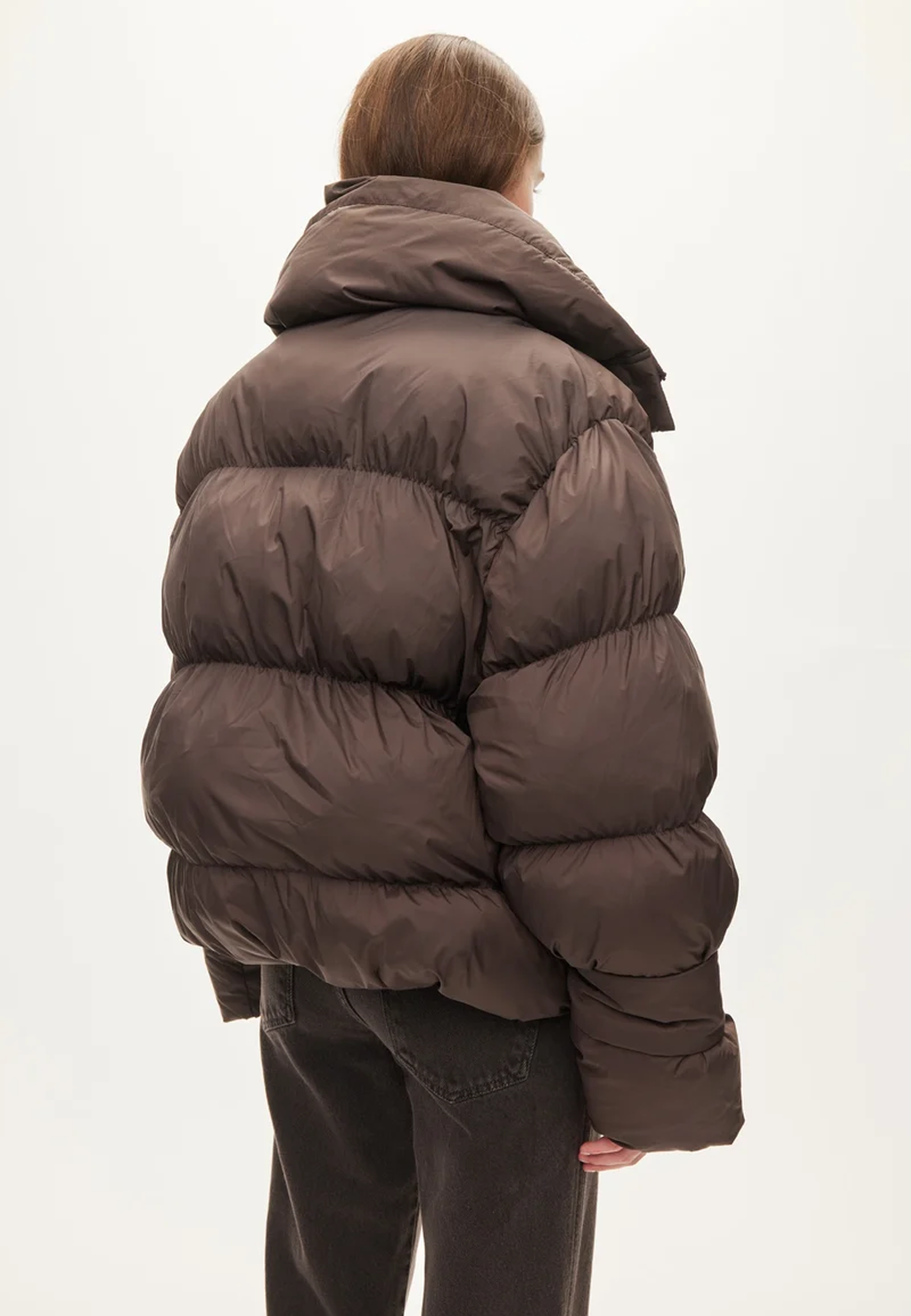 Aki Double Collar Pufferjacket | Chocolate Torte