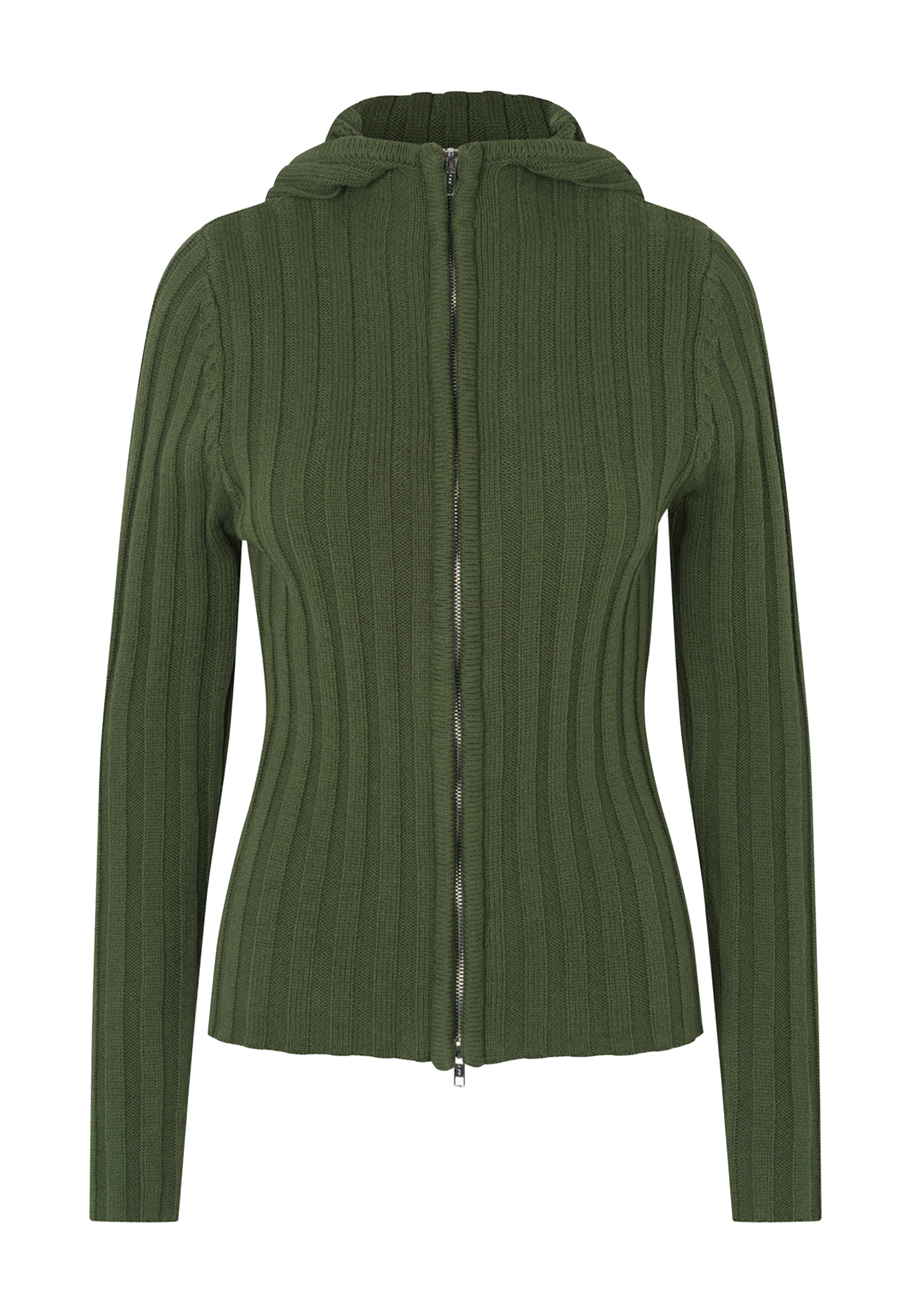 Alan Hood Zip Cardigan | Olive