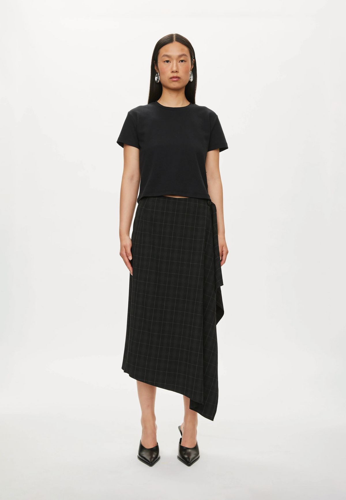 Billy Midi Wickeloptik Rock | Black Checks