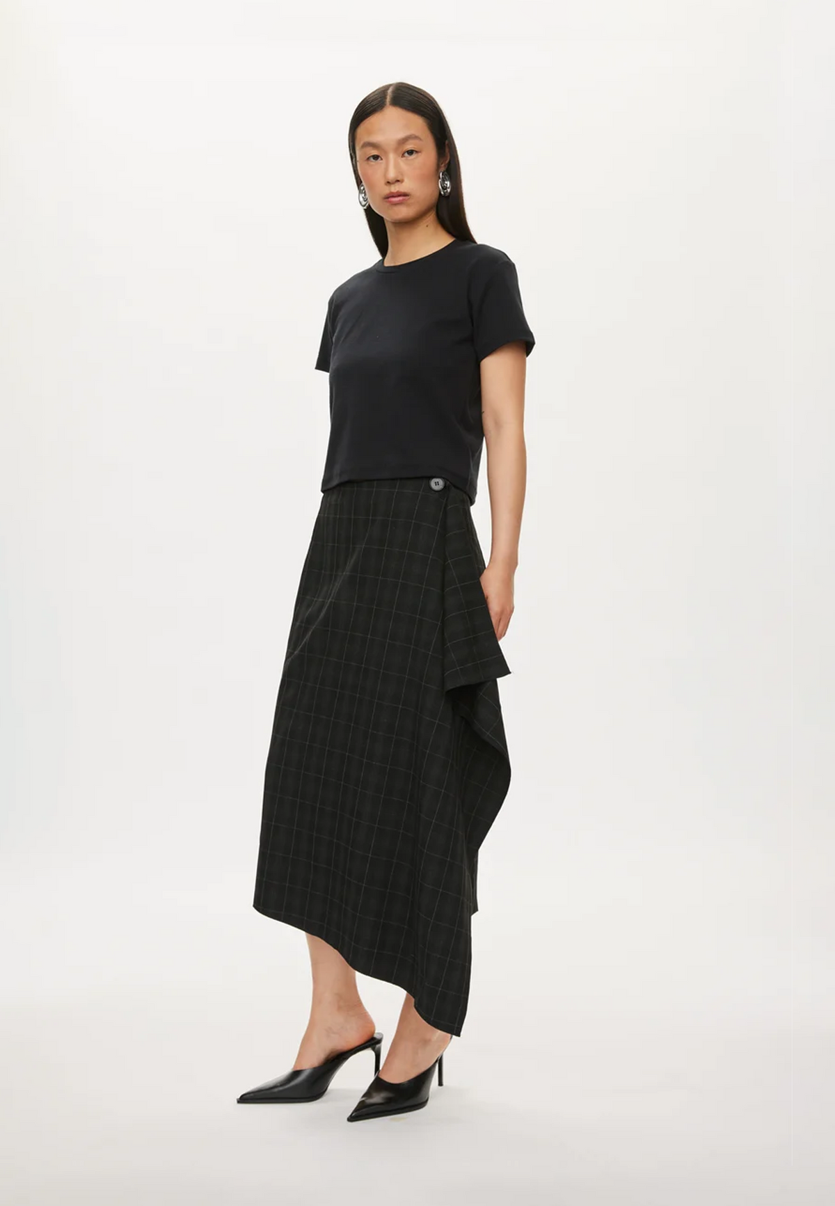 Billy Midi Wickeloptik Rock | Black Checks