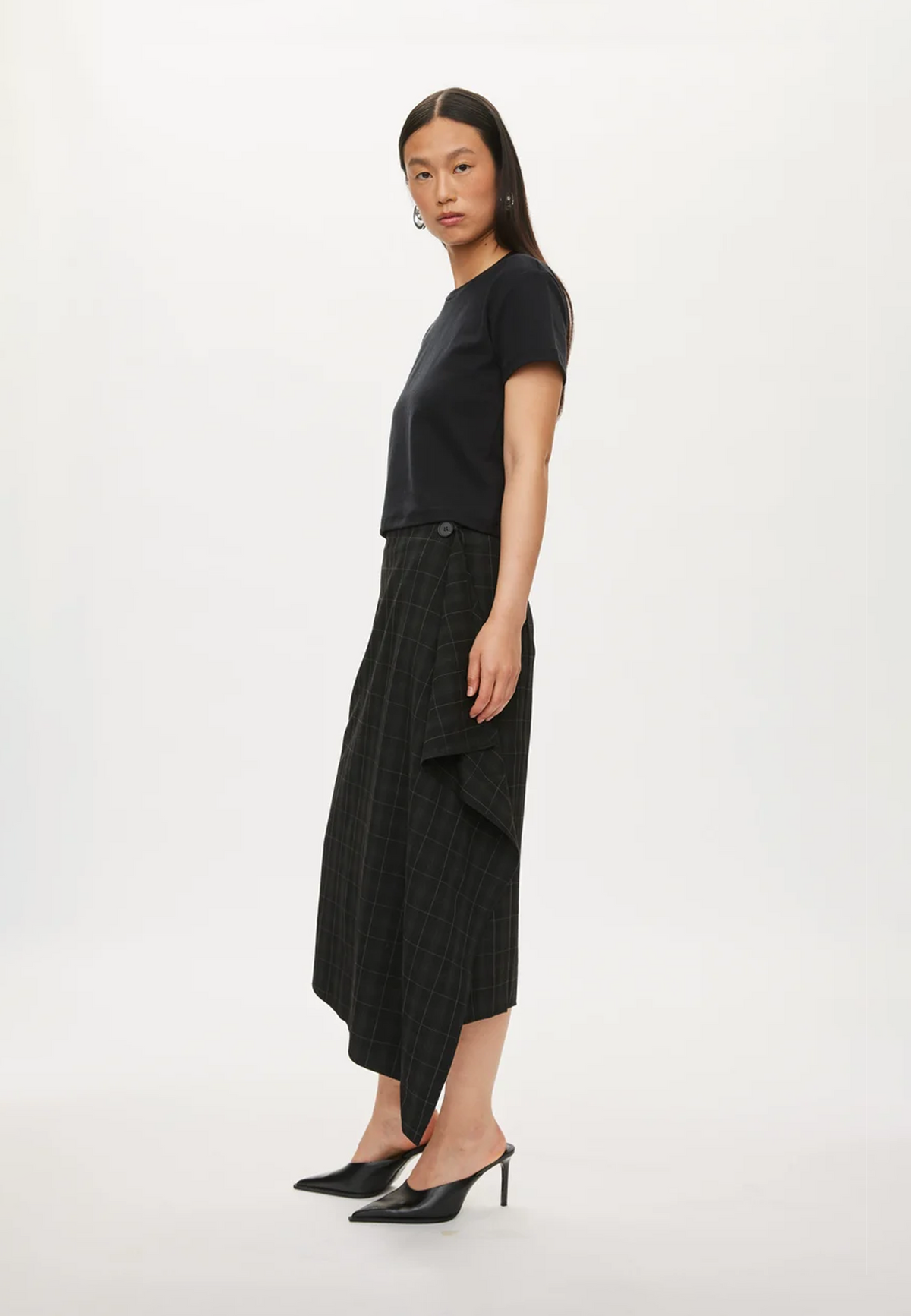 Billy Midi Wickeloptik Rock | Black Checks