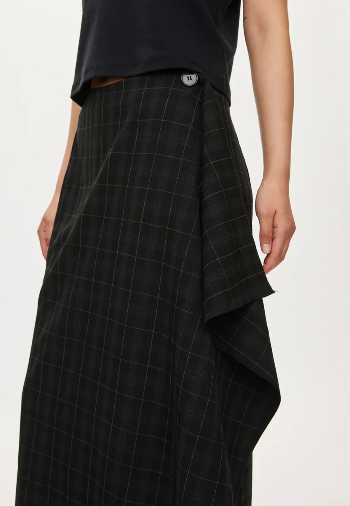 Billy Midi Wickeloptik Rock | Black Checks