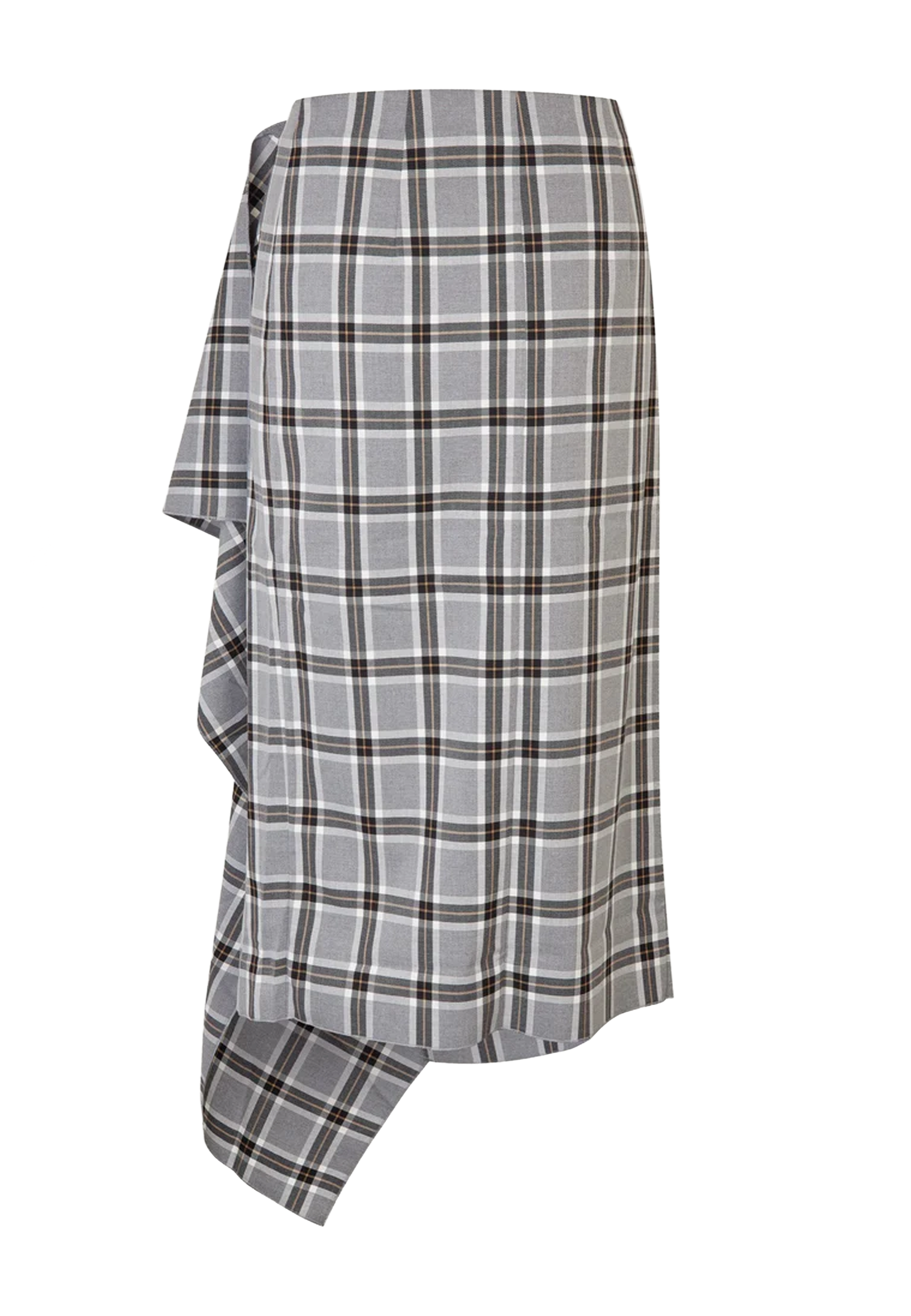 Billy Midi Wrap Look Nederdel | Grå Tern