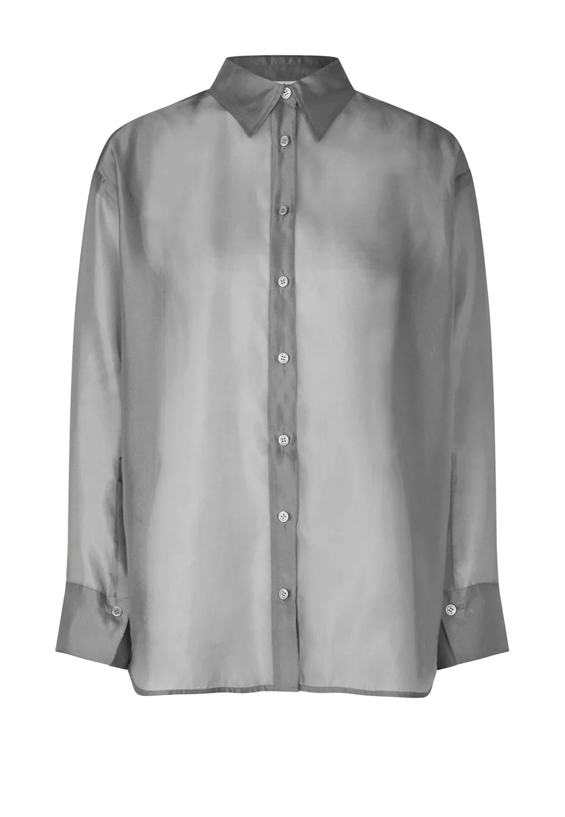 Cosmo Sheer Transparente Bluse | Dark Gull Grey