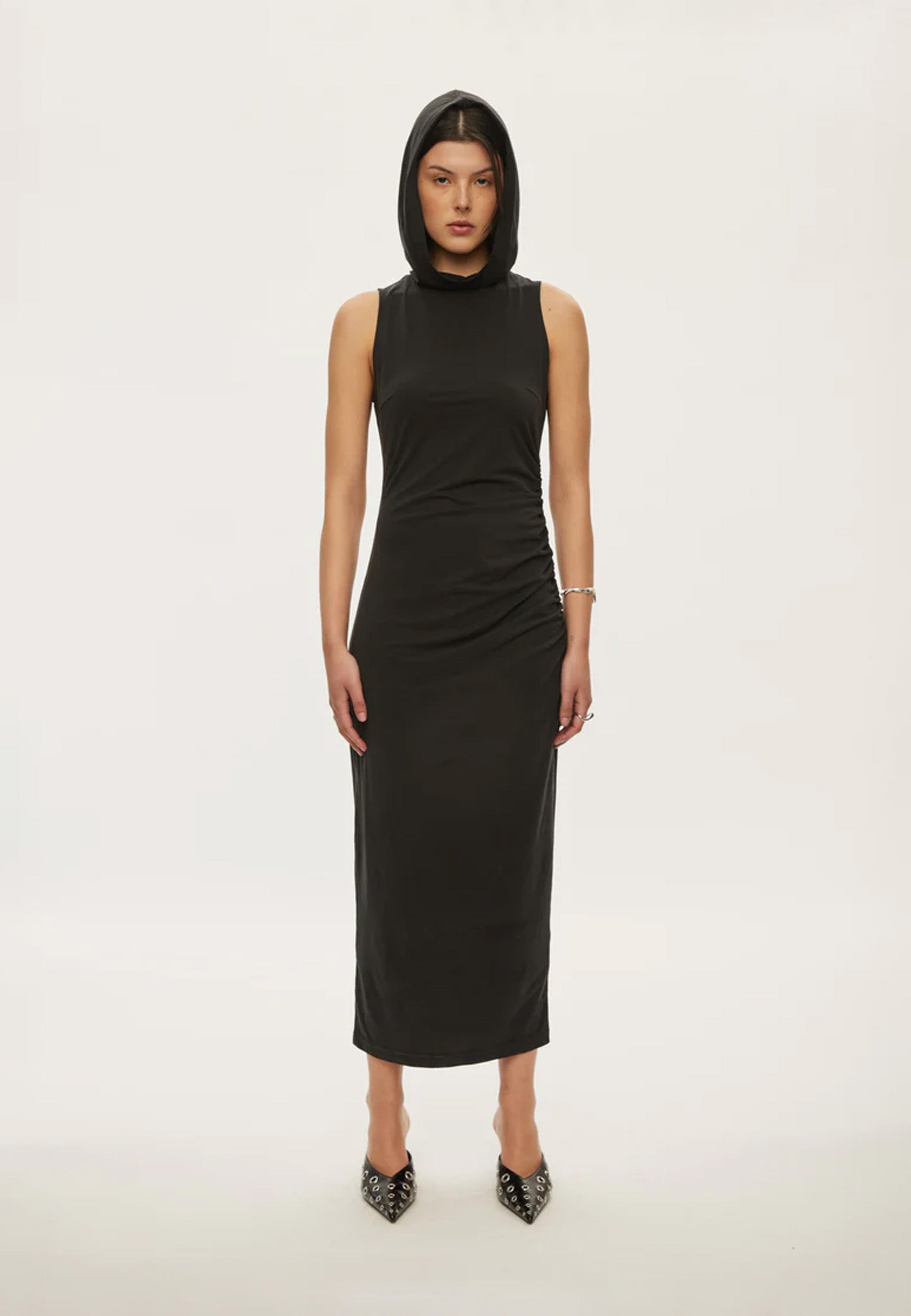 Hope Hood Maxikleid | Black Stone