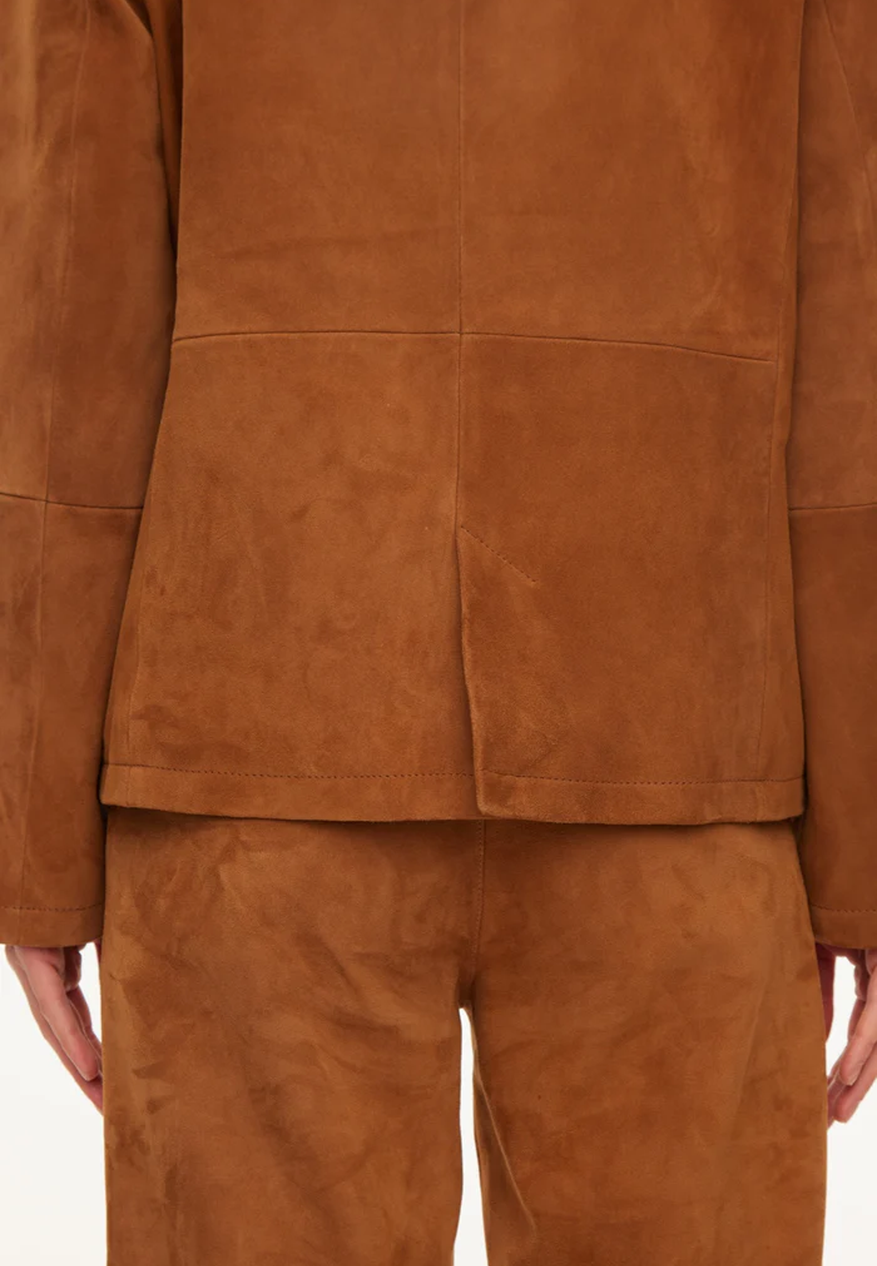 Kylie ruskindsblazer | Tobaksbrun