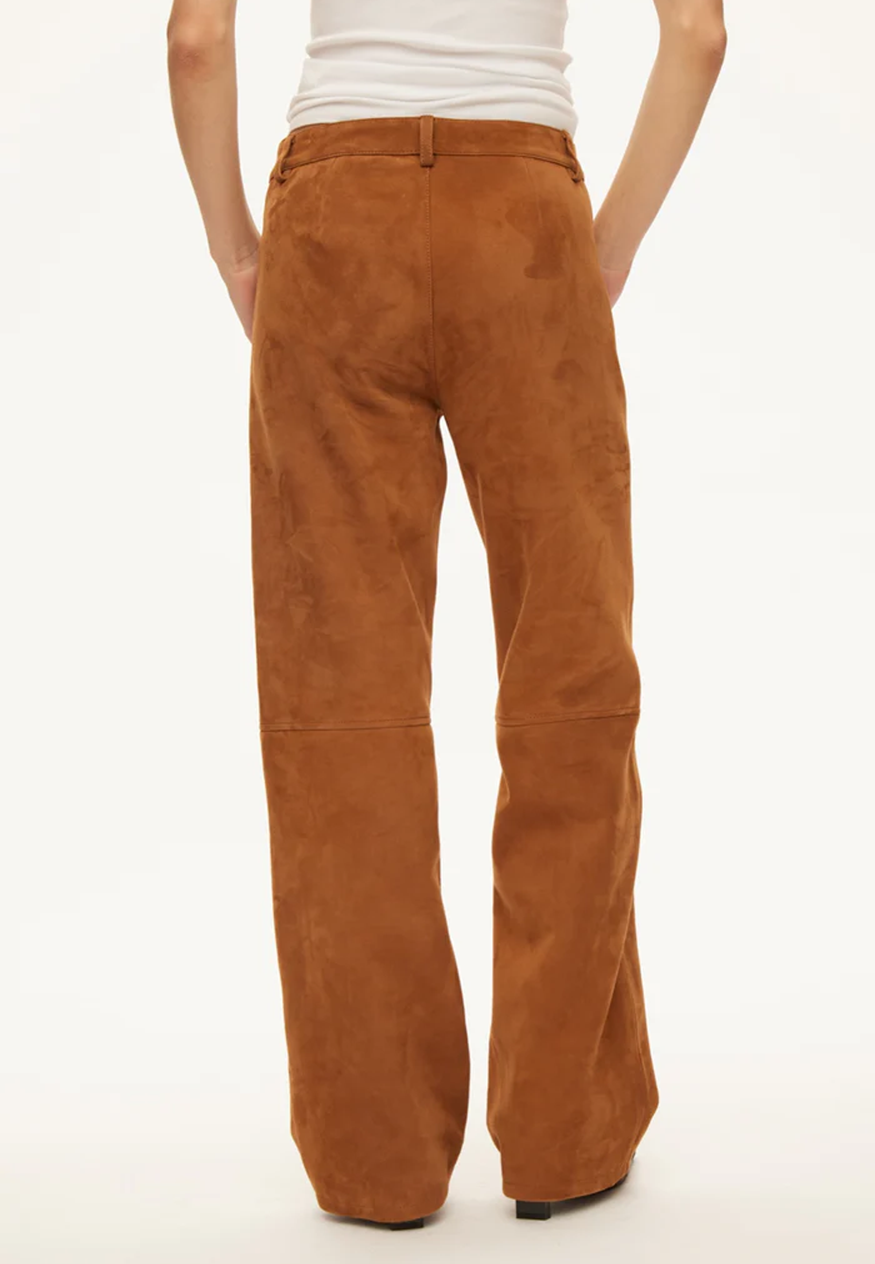 Kylie ruskindsbukser | Tobaksbrun