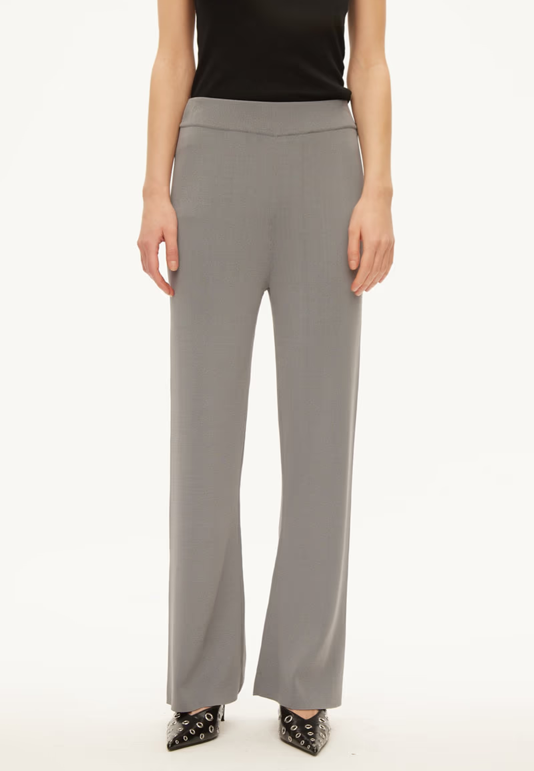 Marco viskosestrikbukser | Røggrå