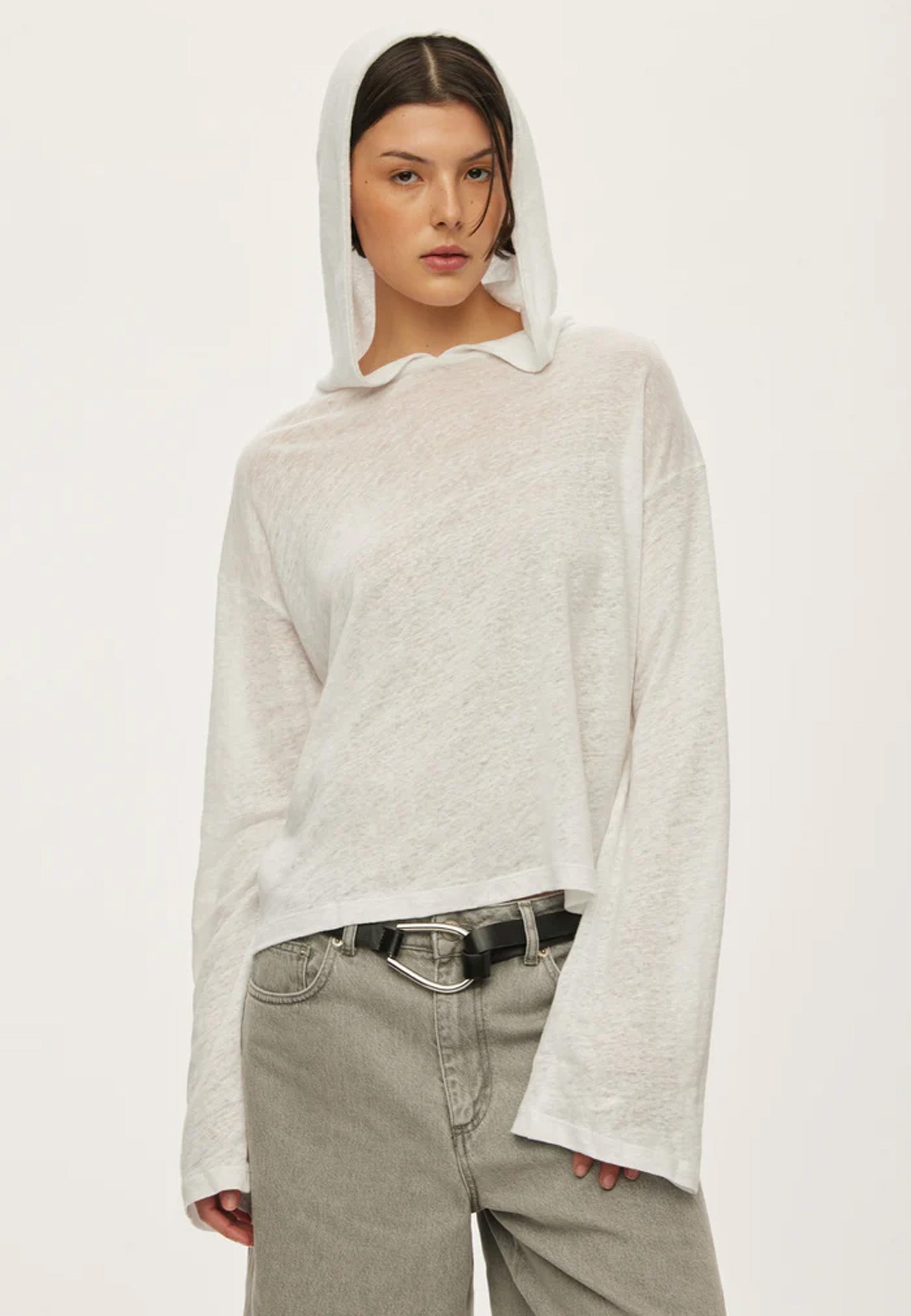 Palma Hood Longsleeve | White