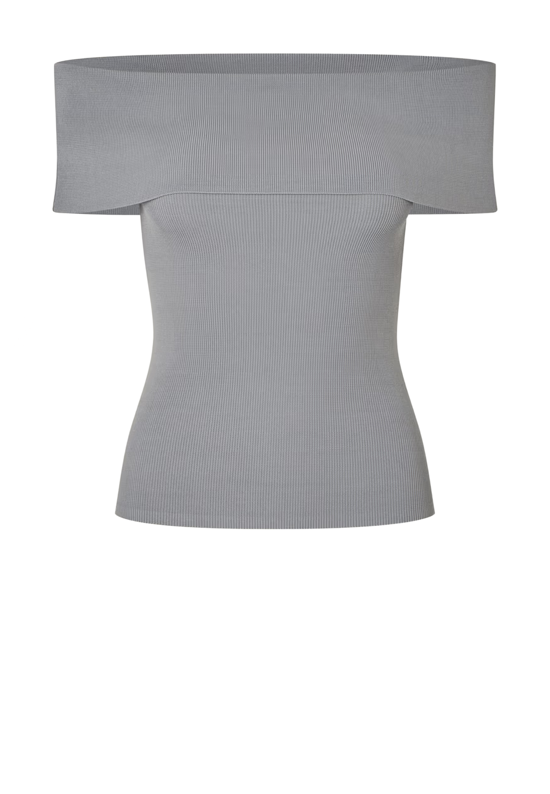 Marco Offshoulder Viscose Strik T-shirt | Røggrå