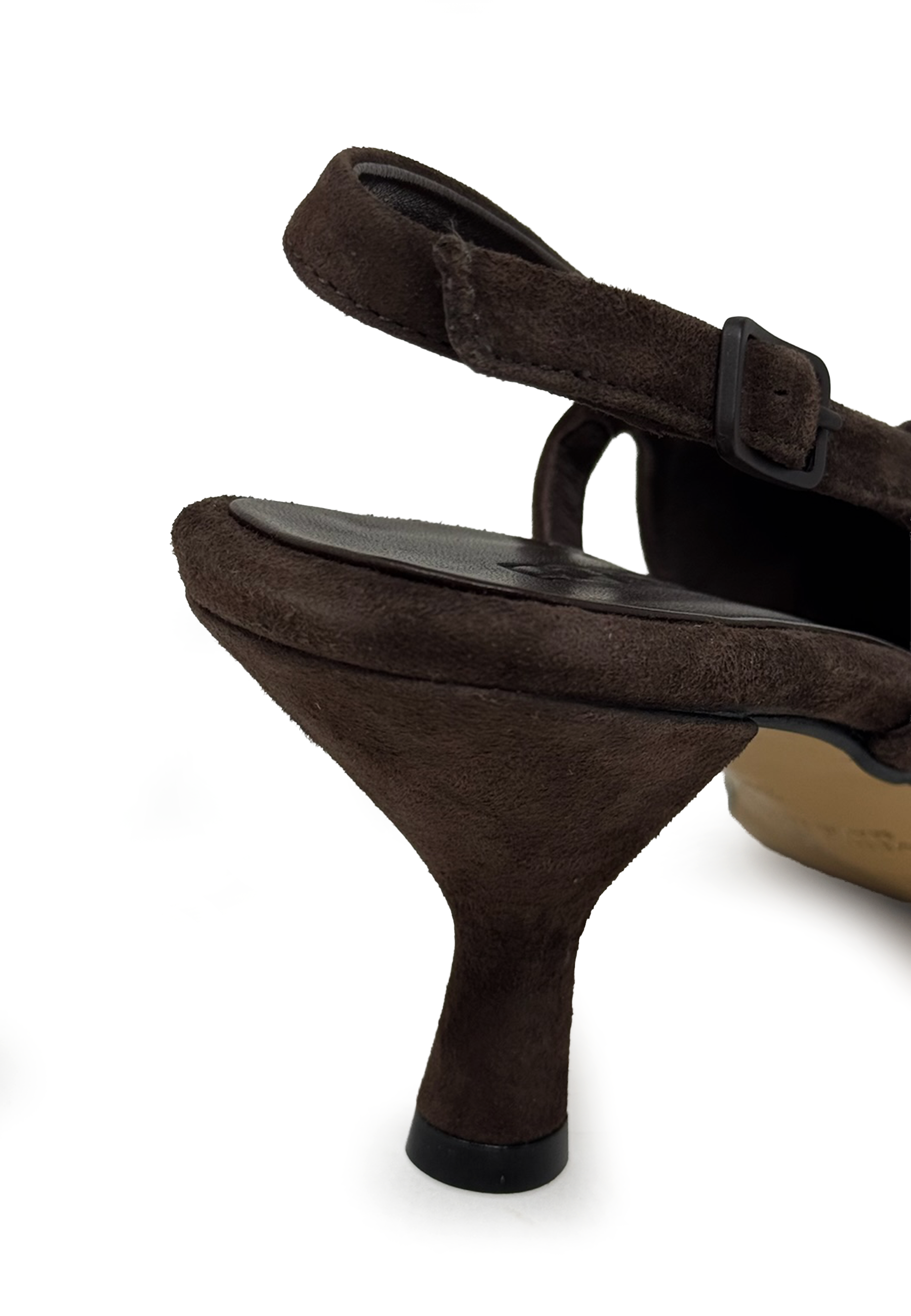 6260 Henriette Heel Sling | Espresso Camoscio