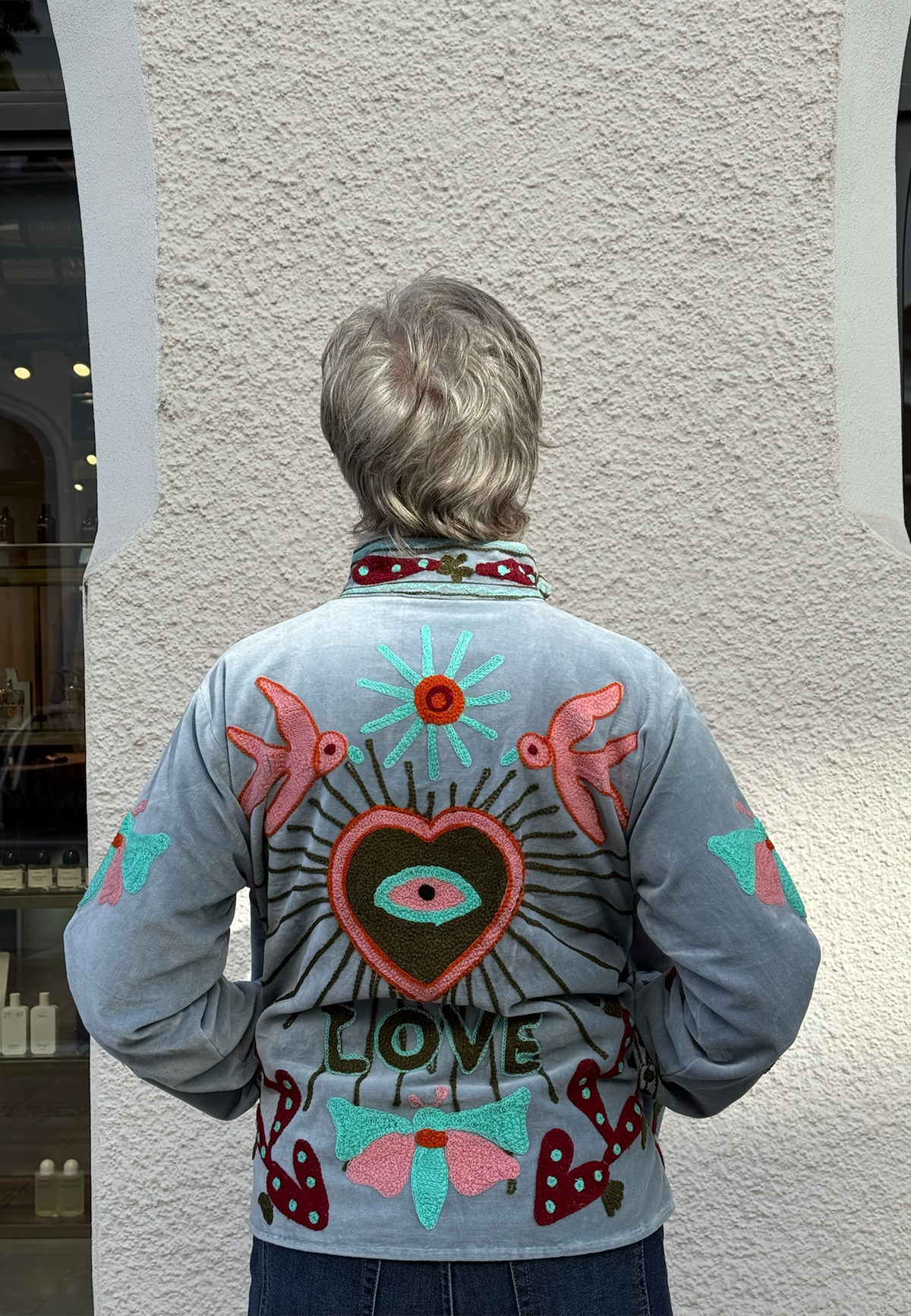 9498 Embroidery Jacke | Denim