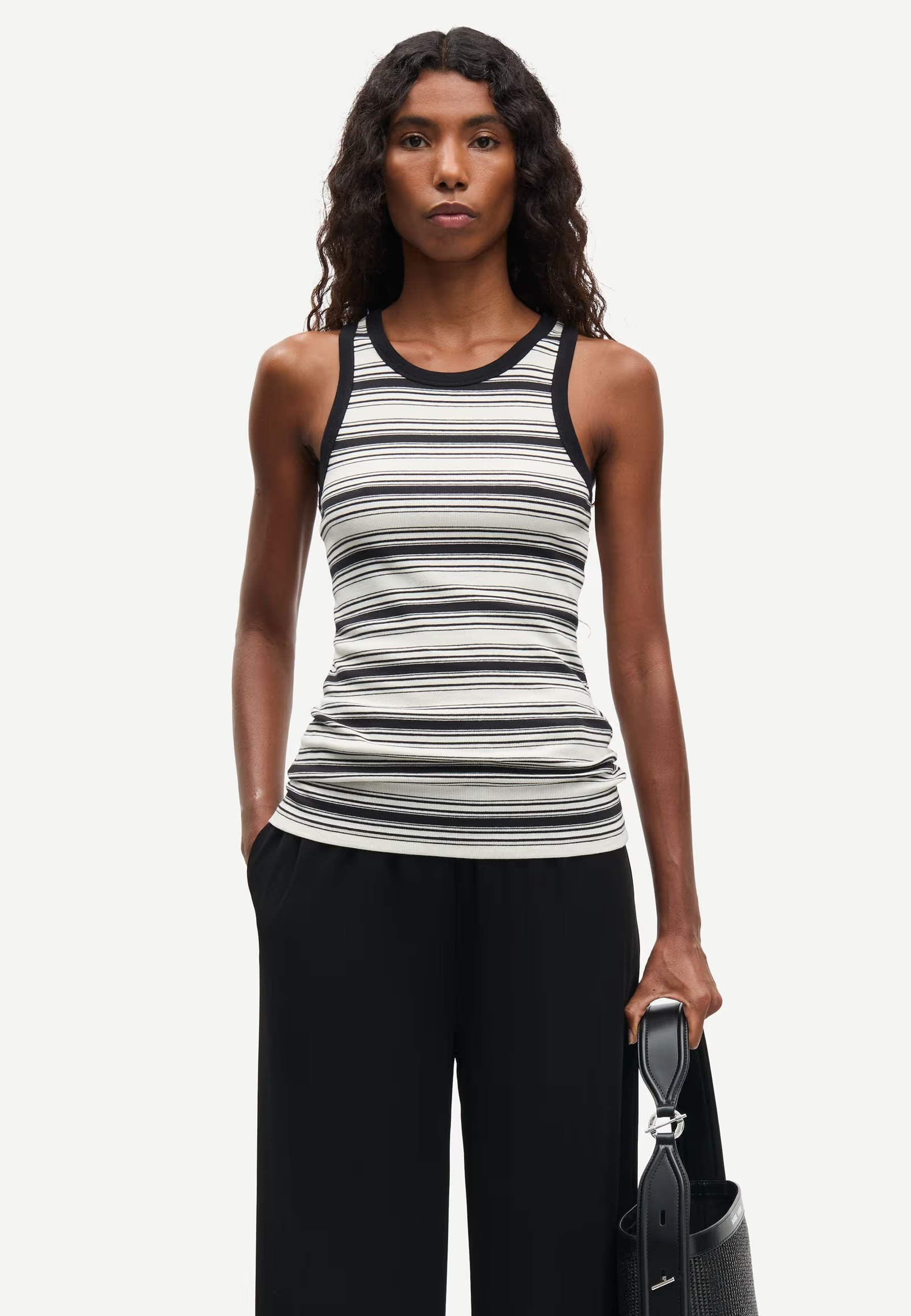 Alexo Tanktop | Egret Stripes