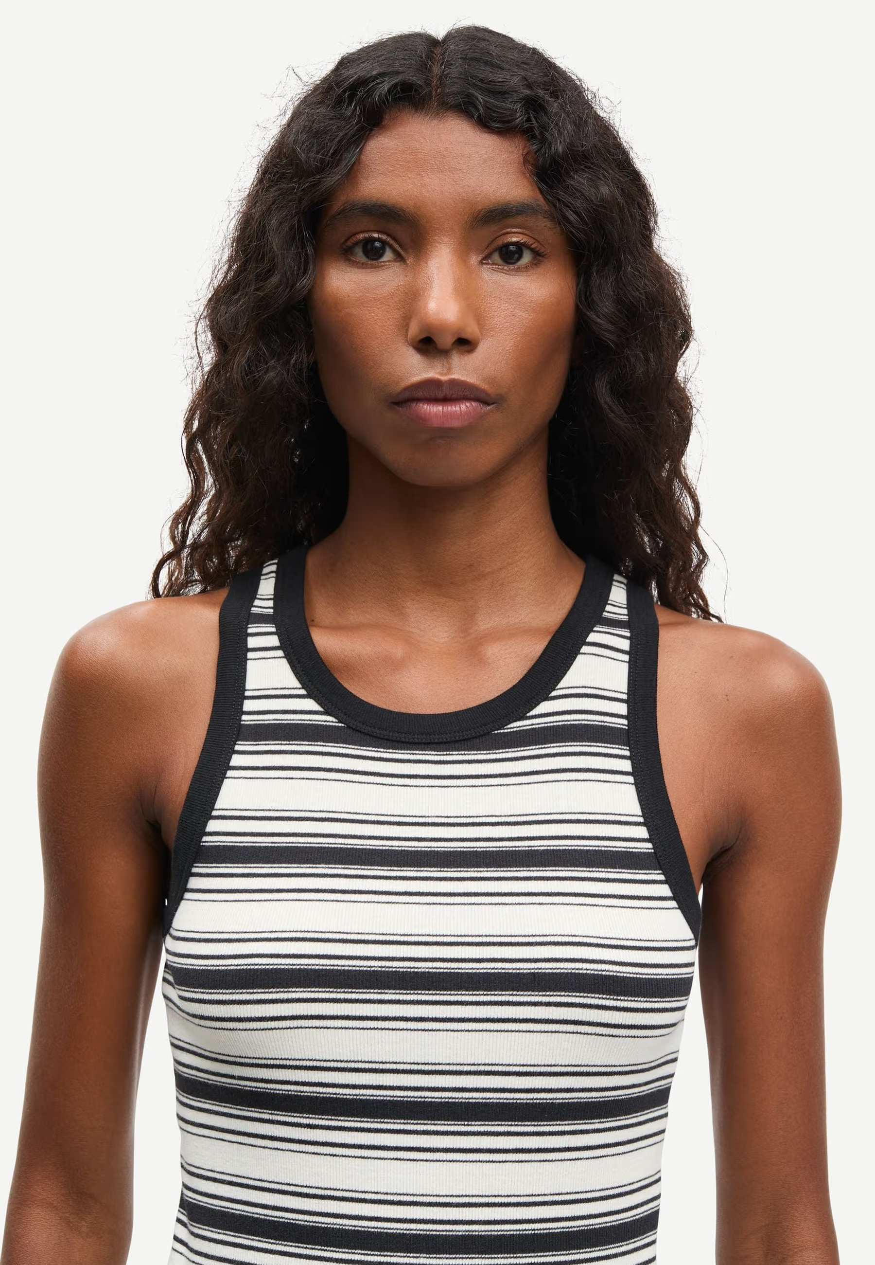 Alexo Tanktop | Egret Stripes