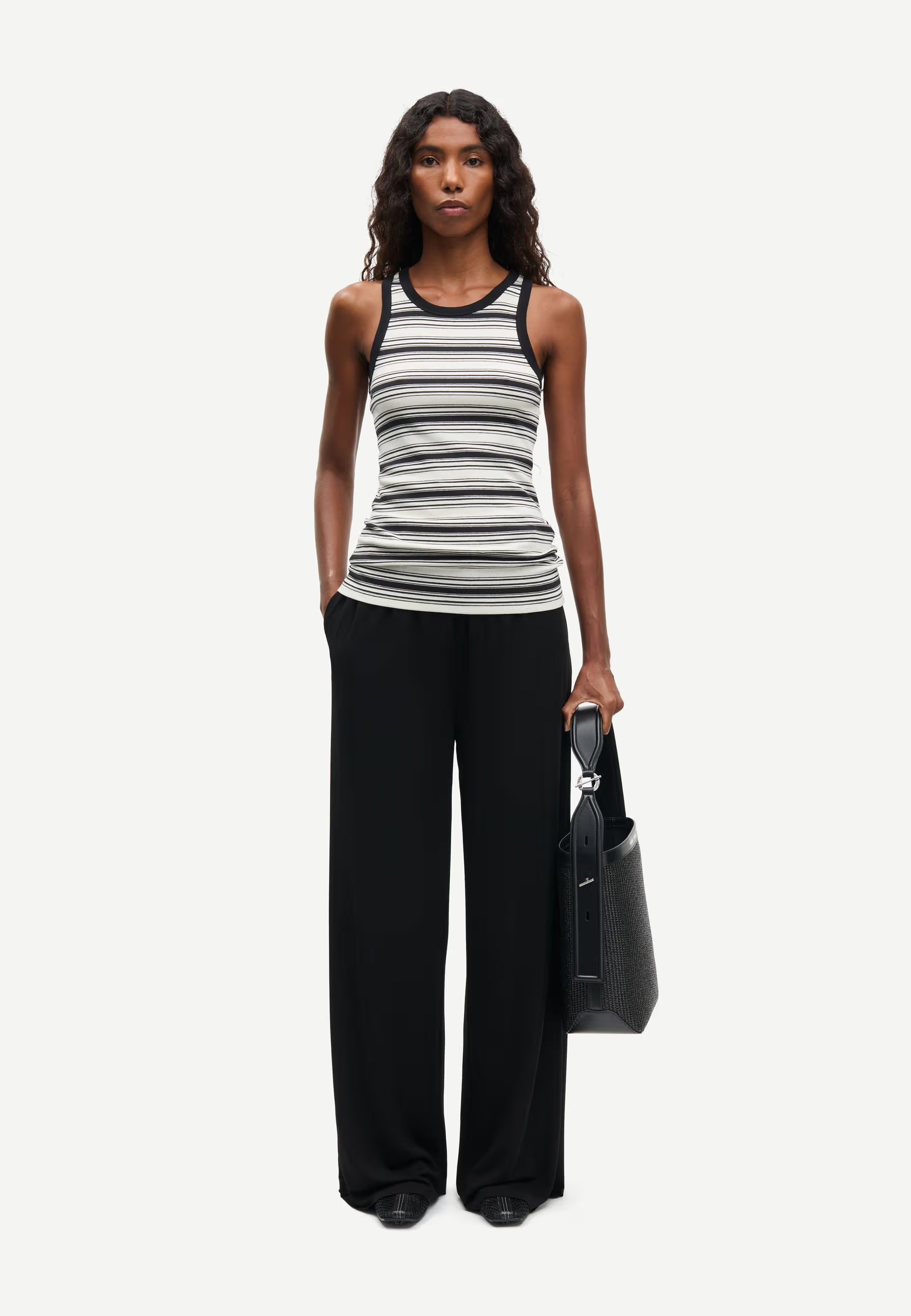 Alexo Tanktop | Egret Stripes
