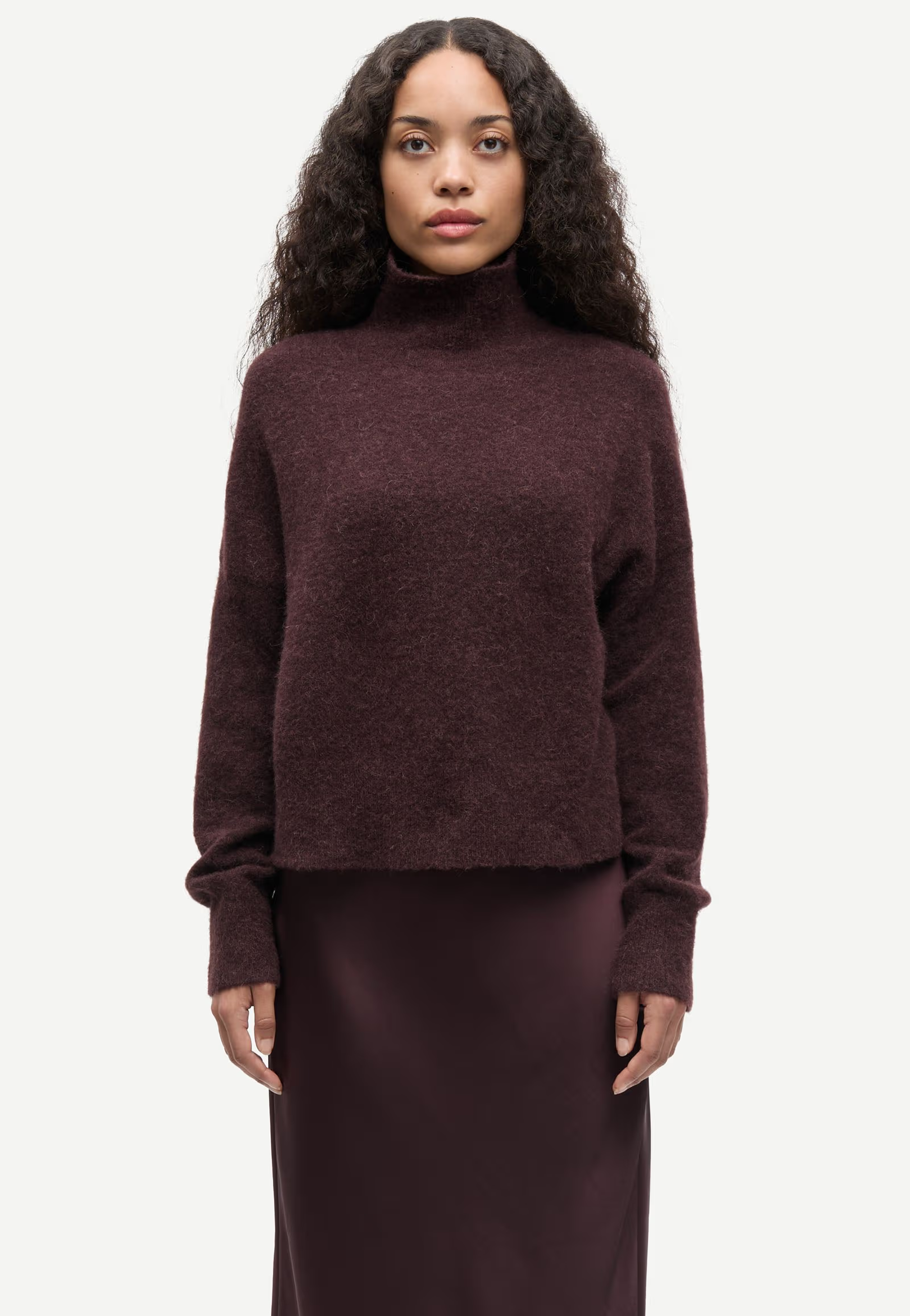 Nola Alpaka Rollkragen Pullover | Fudge Melange