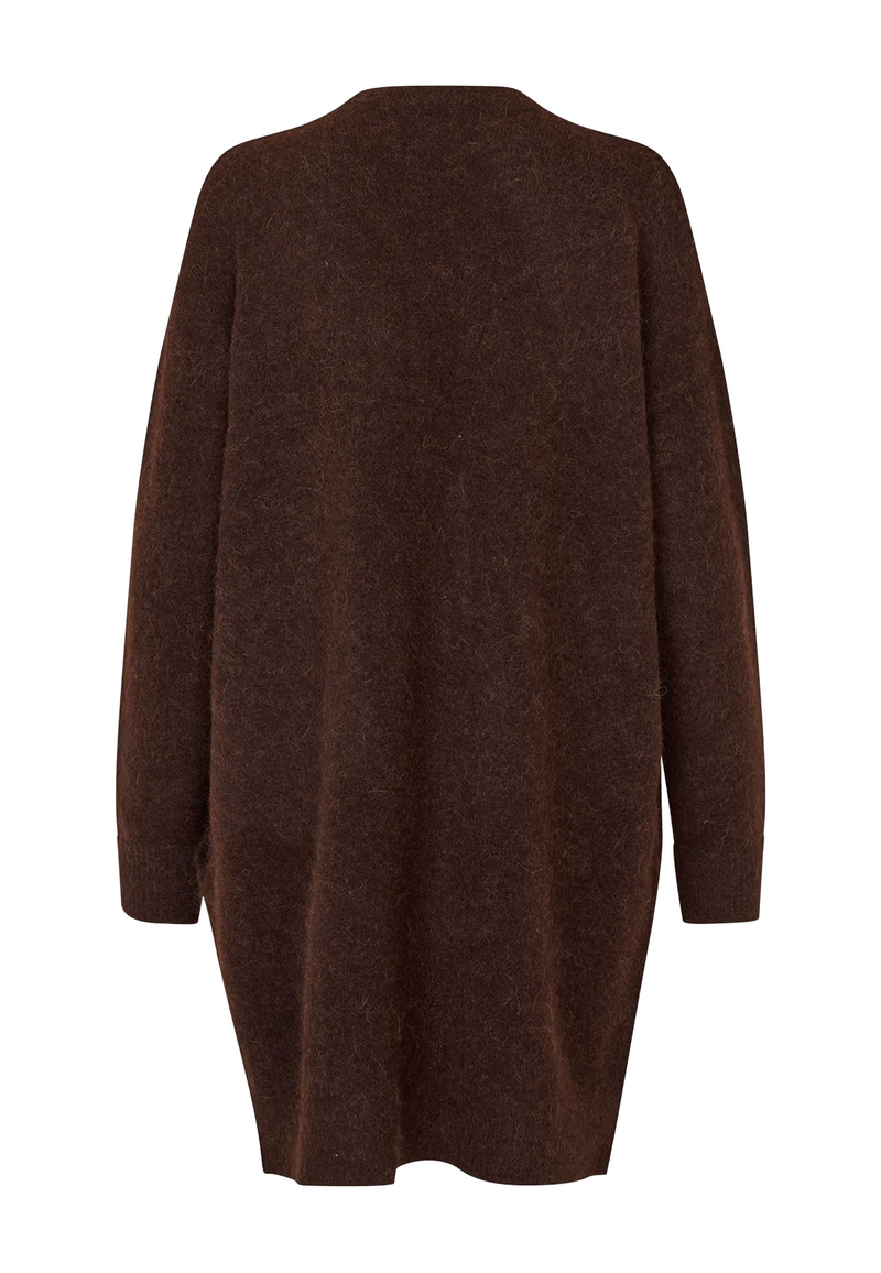 Nor Alpaka Cardigan | Black Coffee