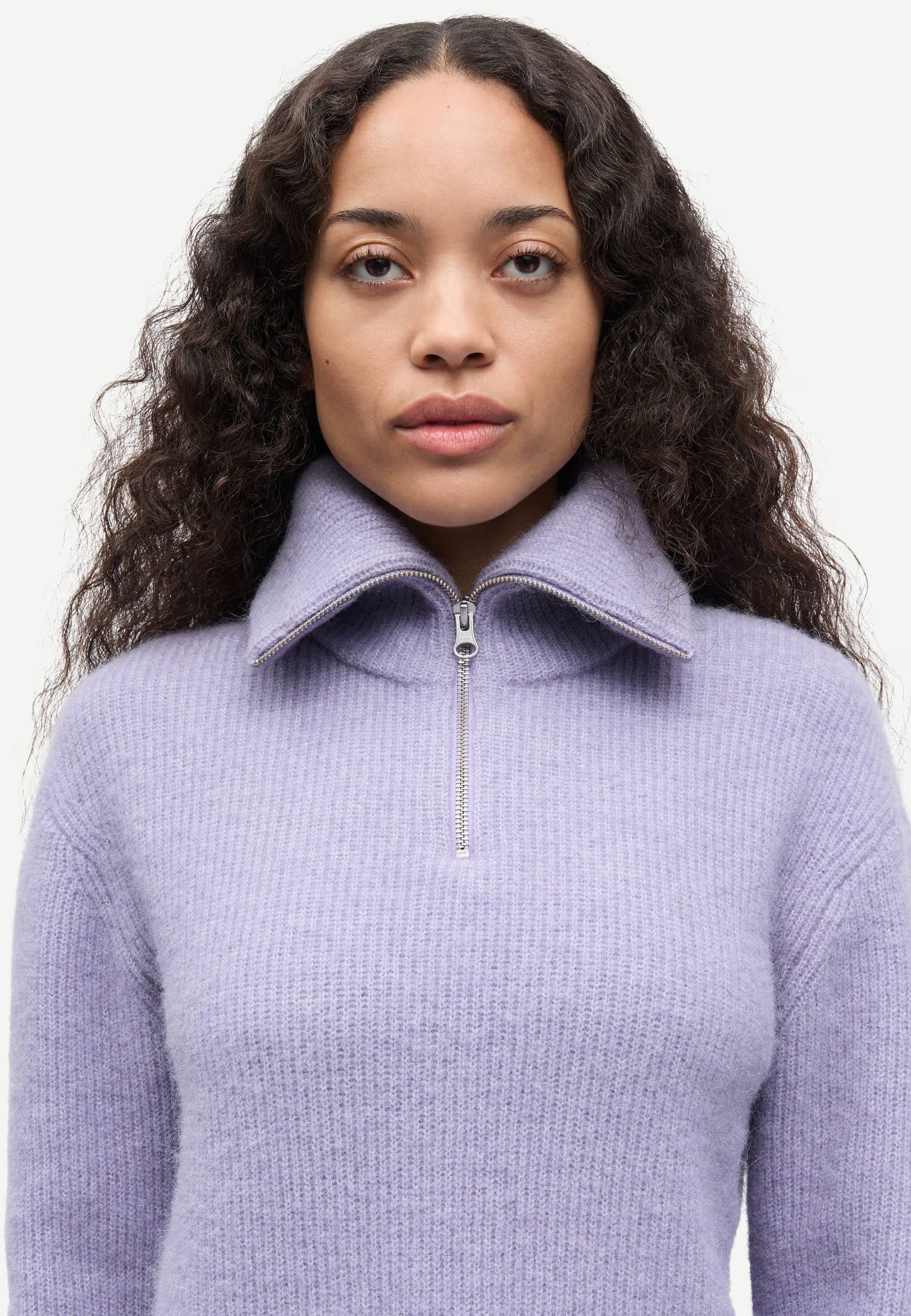 Saanour Halfzip Alpaka Pullover | Wisteria