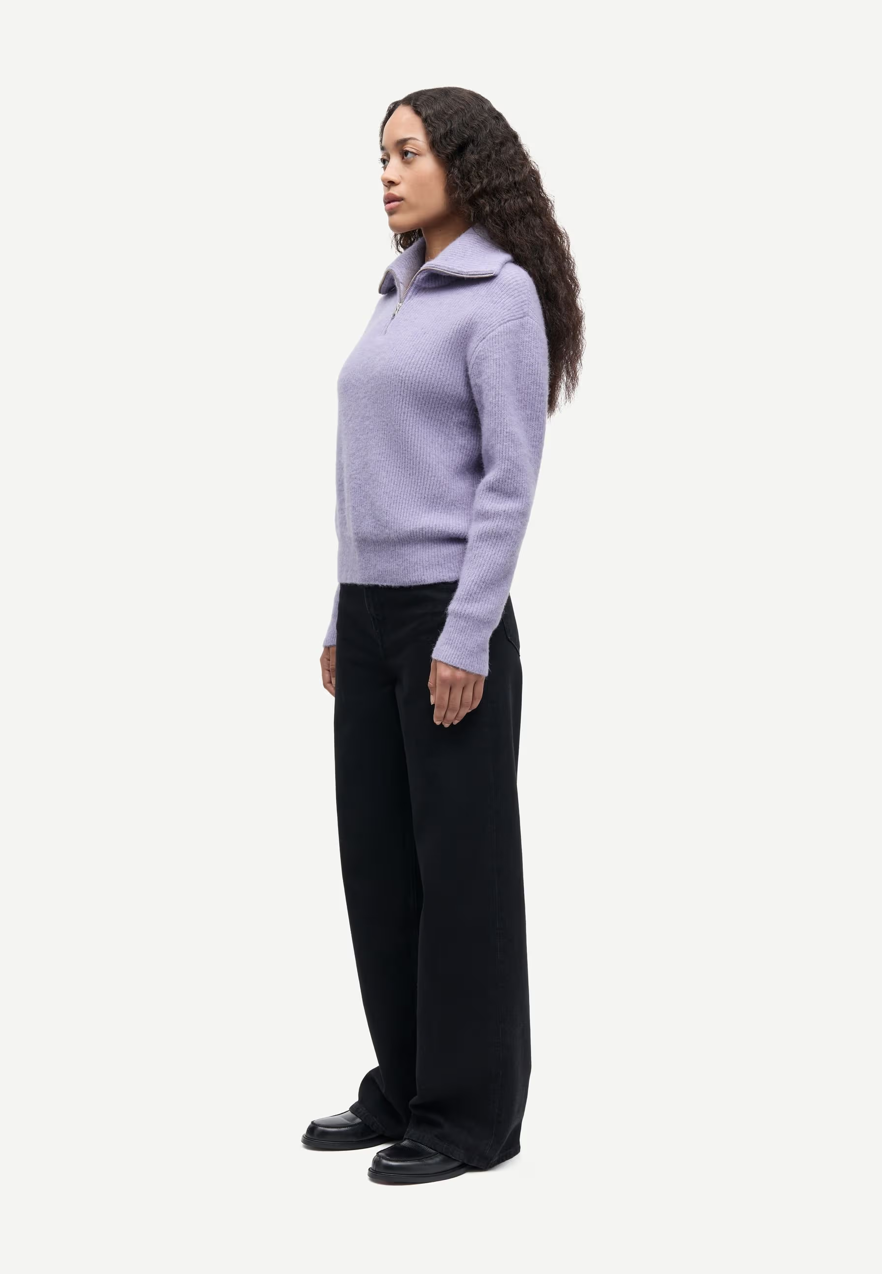 Saanour Halfzip Alpaka Pullover | Wisteria