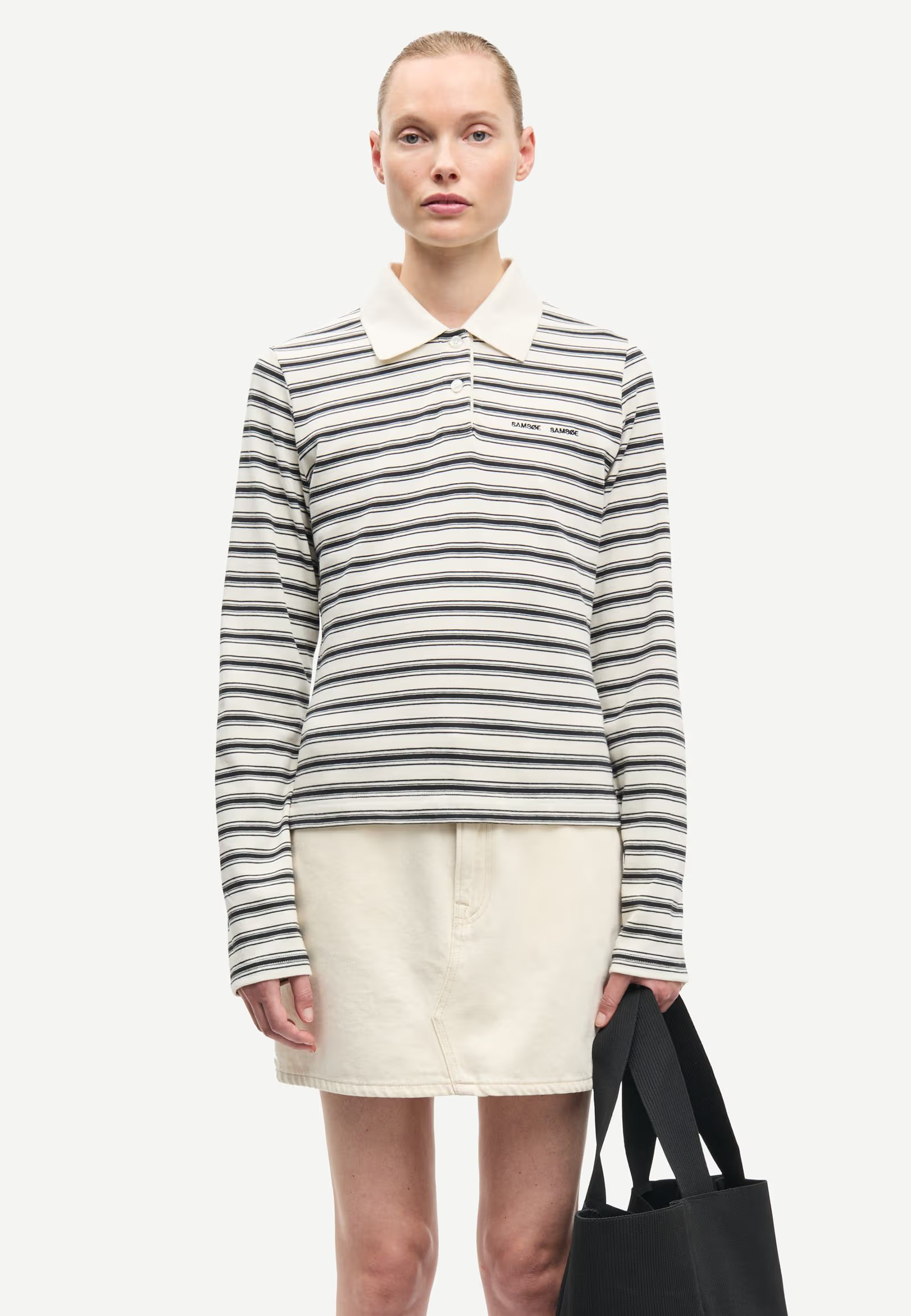 Sadonell Poloshirt | Egret Stripes