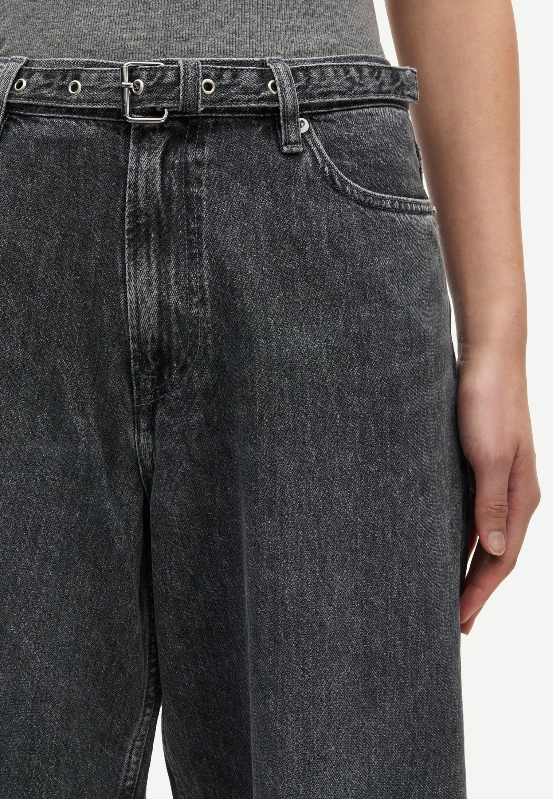 Saharper Culotte Jeans | Grey Cloud