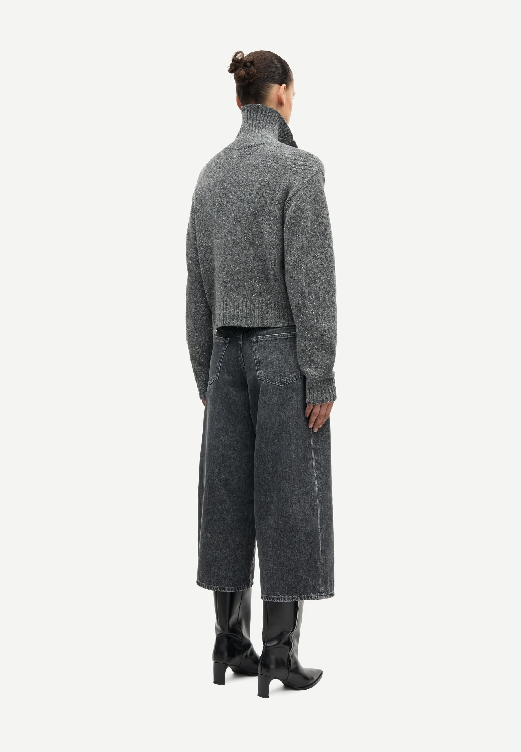 Saharper Culotte Jeans | Grey Cloud