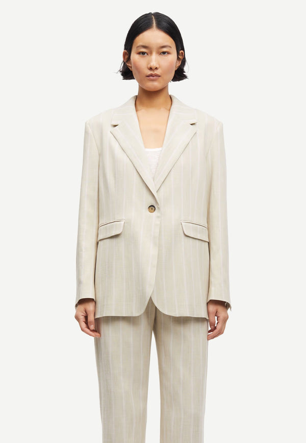 Sahaven Blazer | White Pepper