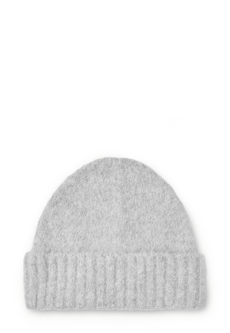 Sajeanne Alpaka Beanie | Light Grey Melange
