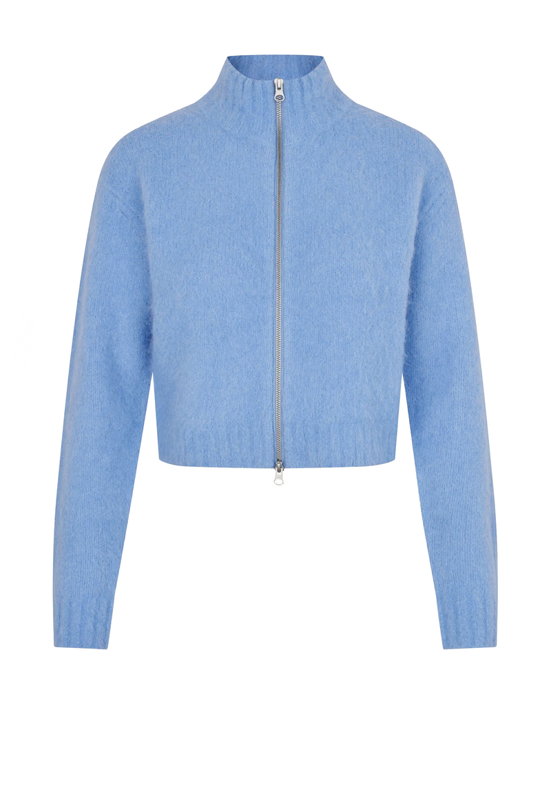 Sajeanne Alpaka Cardigan |  Della Robbia Blue